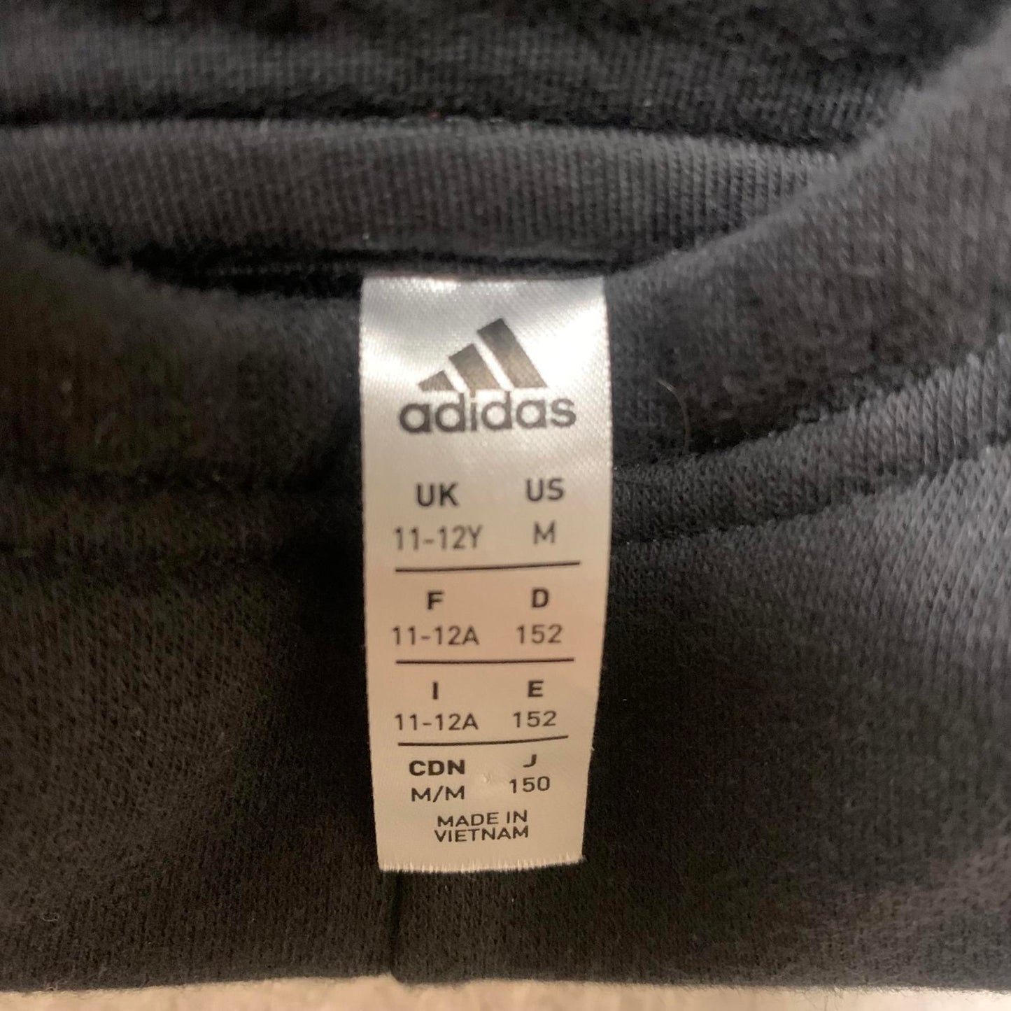 Adidas Youth Medium Black Soccer Club Hoodie Pequanock No 25
