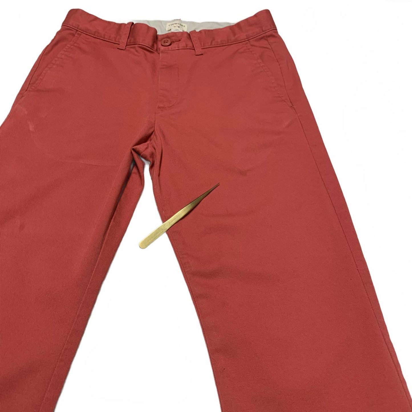 Crewcuts Kids Size 14 Red-Orange Slim Fit Pants Adjustable Waist 28x28L