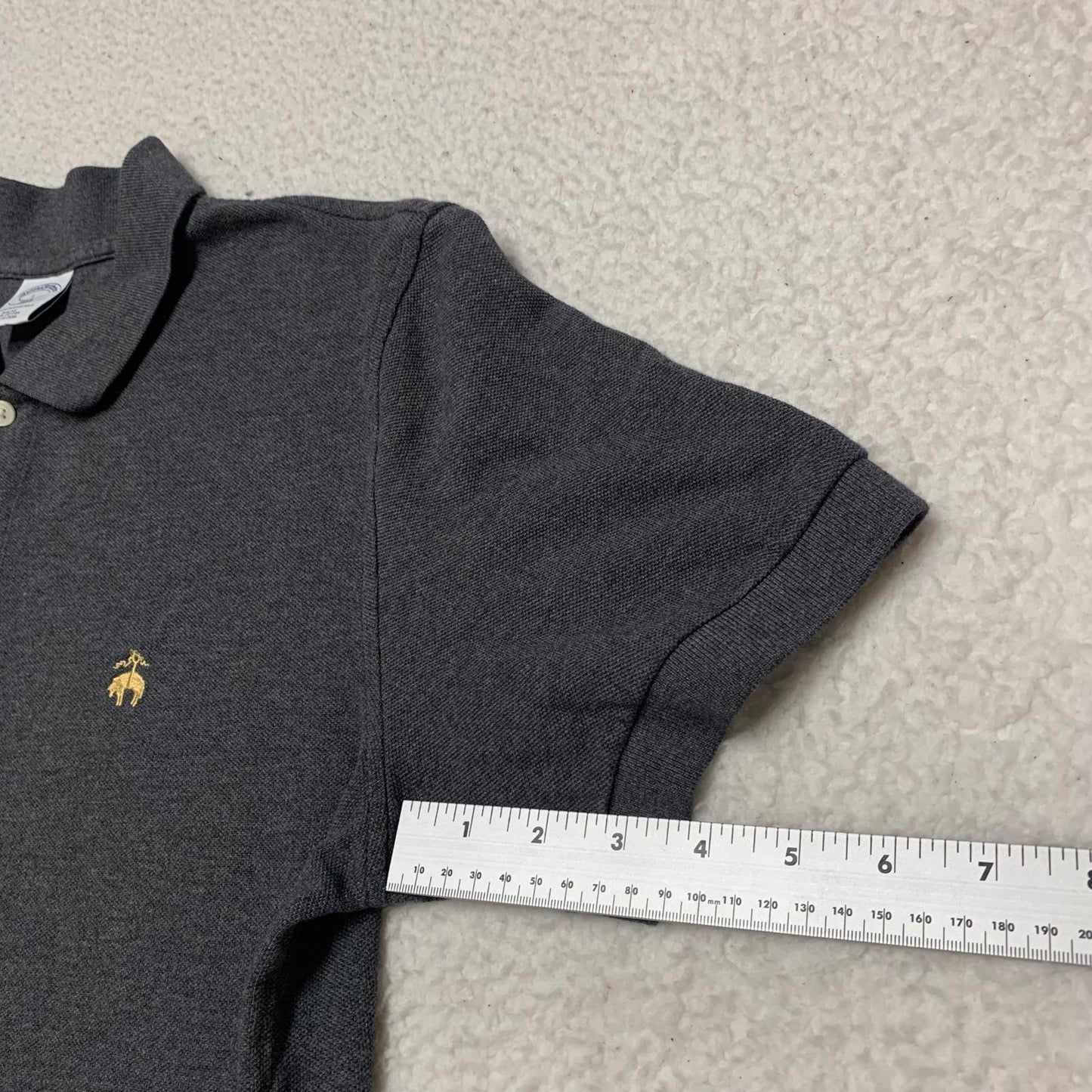Brooks Brothers 1818 Men’s Size Large Gray Performance Polo Slim Fit Cotton