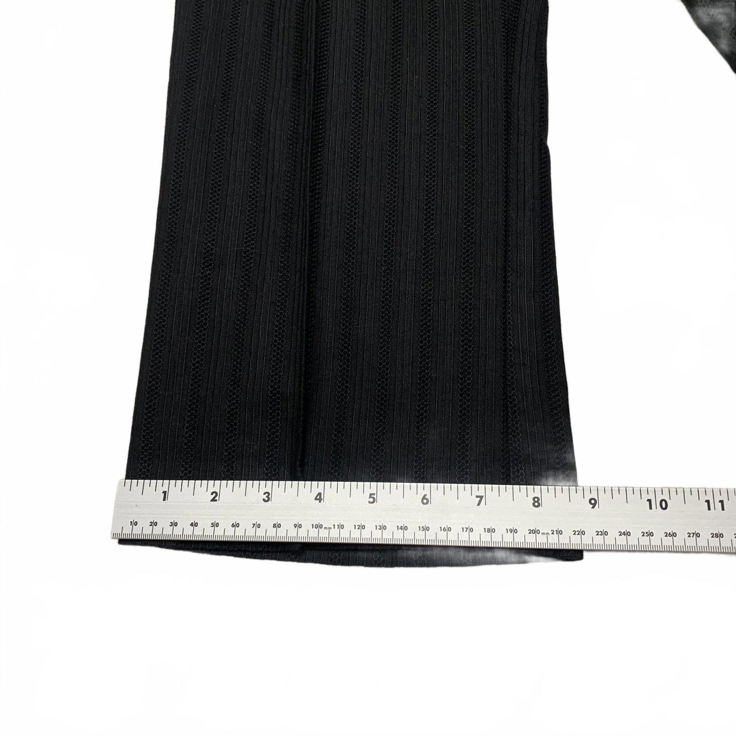Ann Taylor Women's Petites Size 10P or 12P Black Striped Cropped Pants W 30 x 22