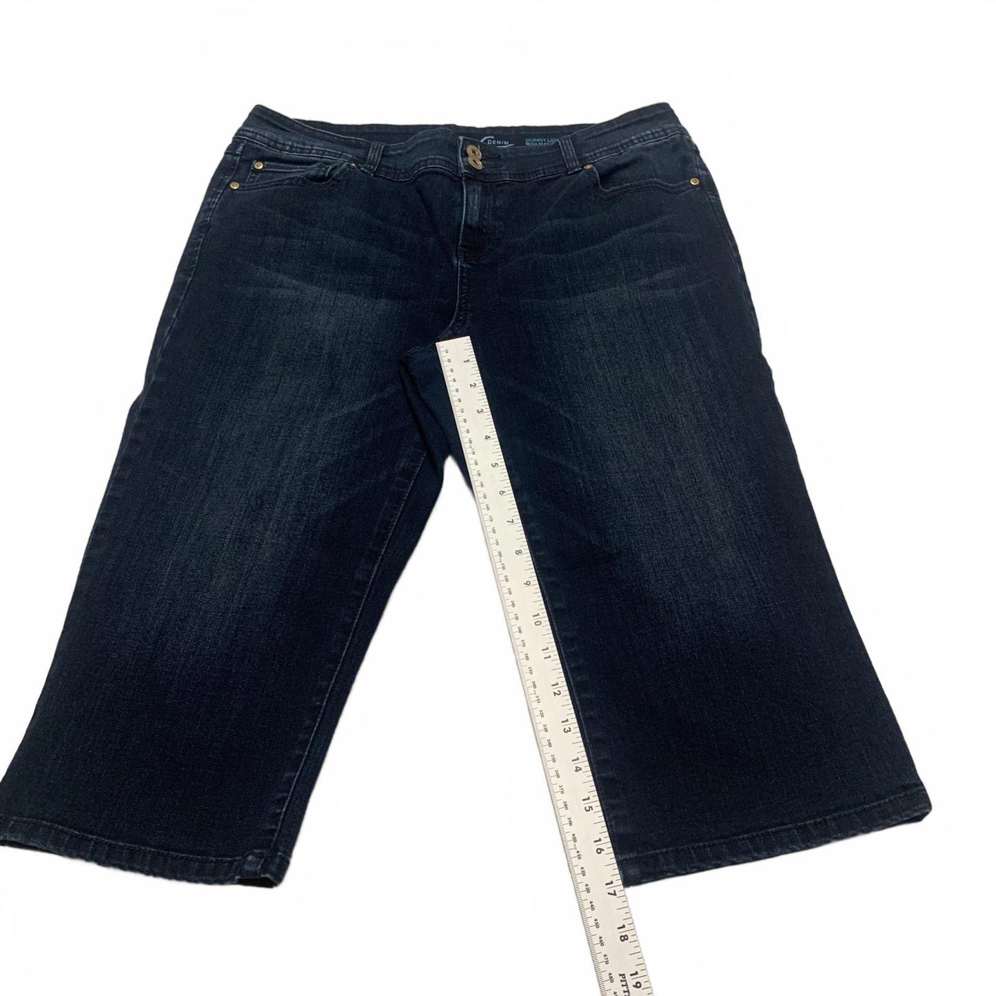 INC International Concepts Women's Jeans Sz 12 Cropped Skinny Leg W 34 x 17 L