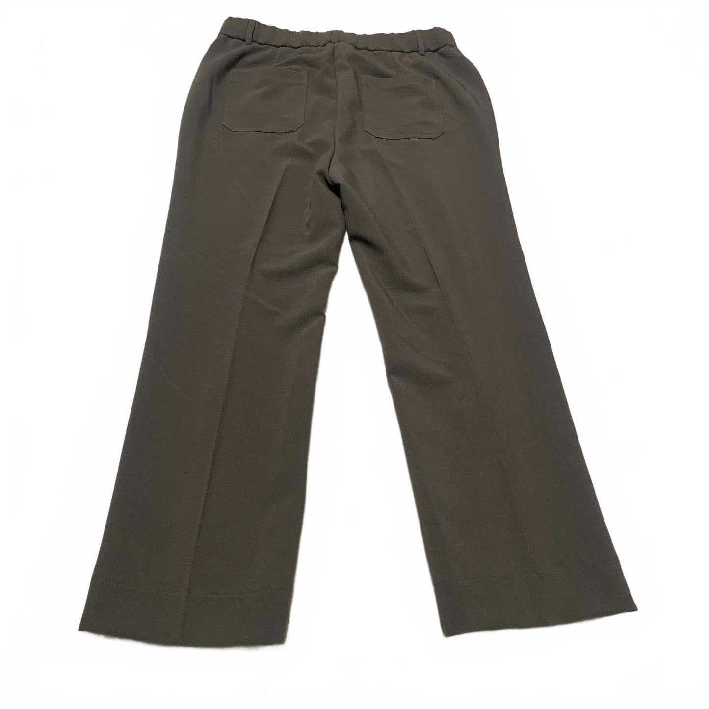 Adrianna Papell Women's Sz 8 Petite Brown Wide Leg Patch Trousers W32x26.5