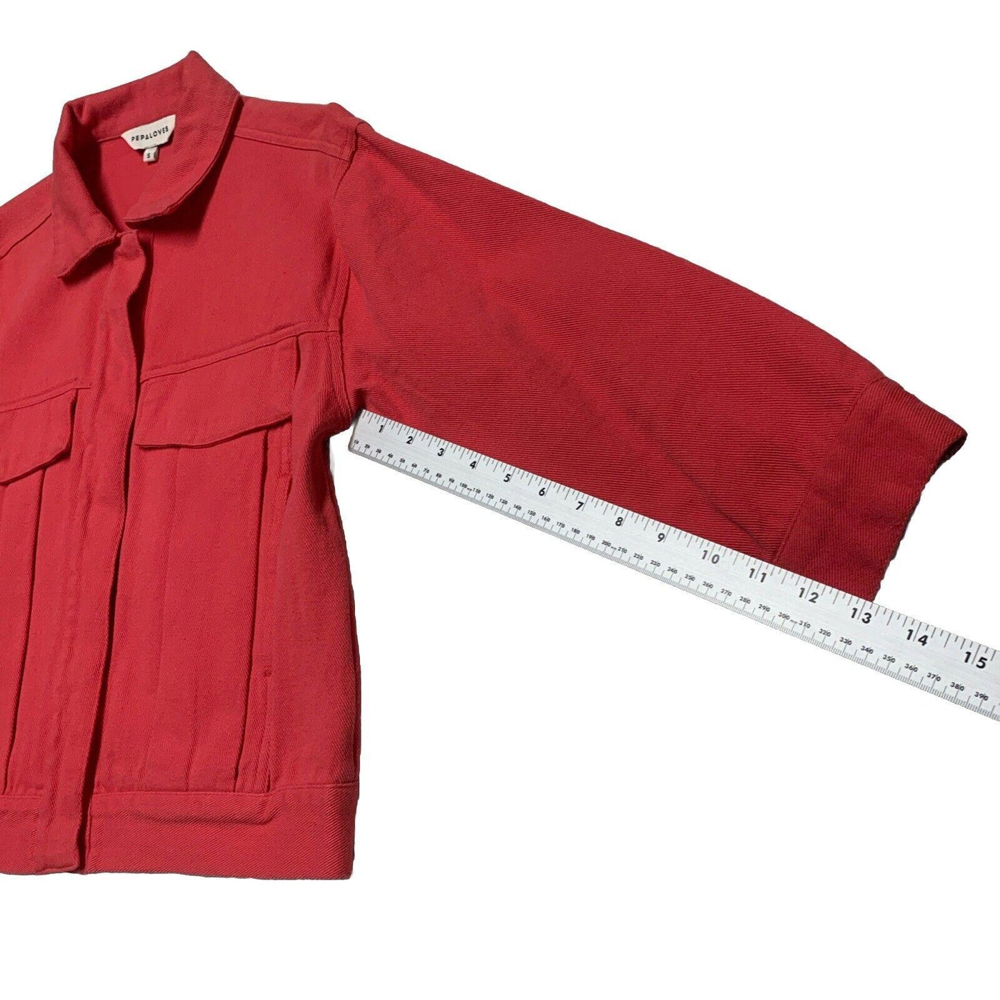 Anthropologie Pepaloves Women’s Small Cranberry Jean Jacket