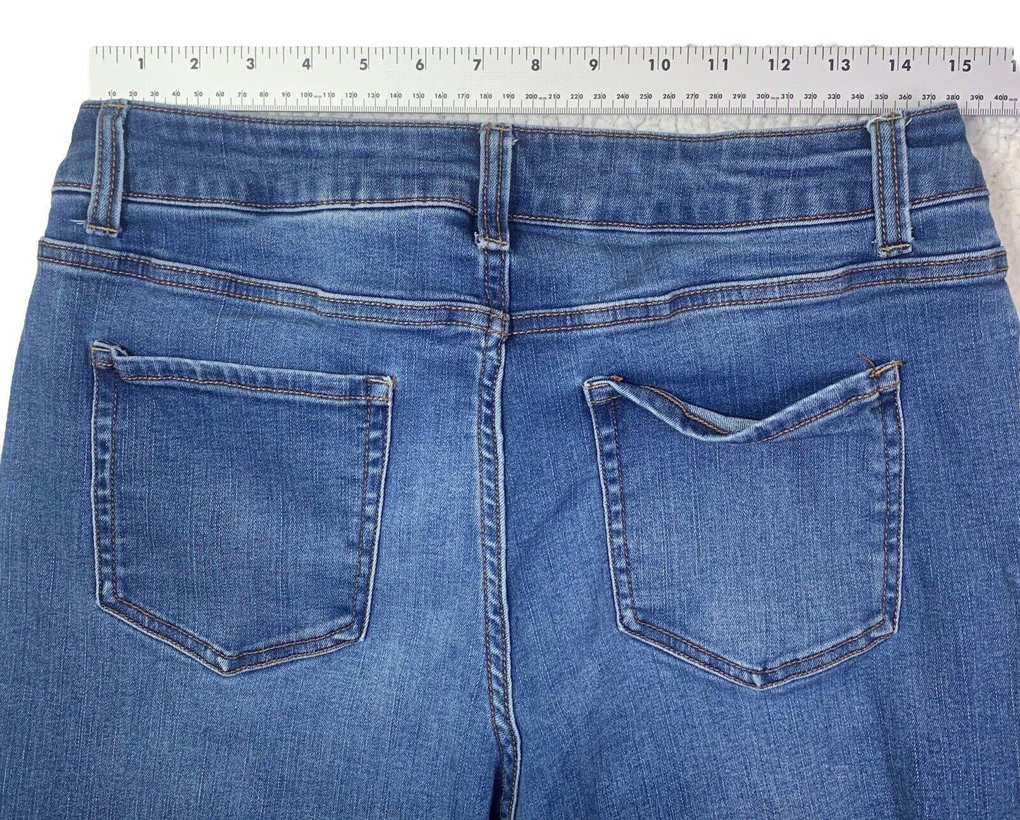 Time And True Jeans Women 12 Blue Straight Leg Dark Wash