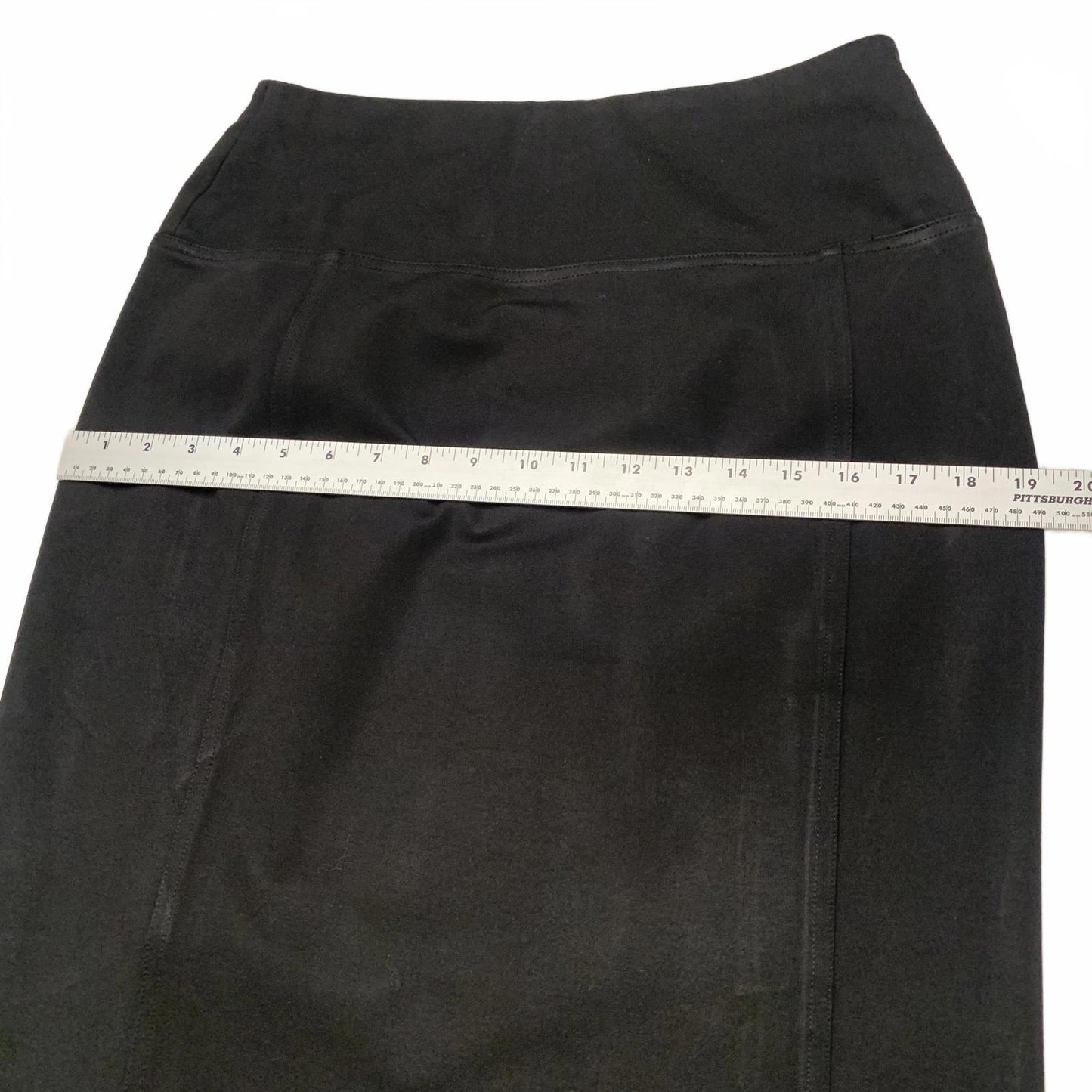 Ivanka Trump Womens Black Elegant Pencil Skirt Stretch 30" Waist Pull On