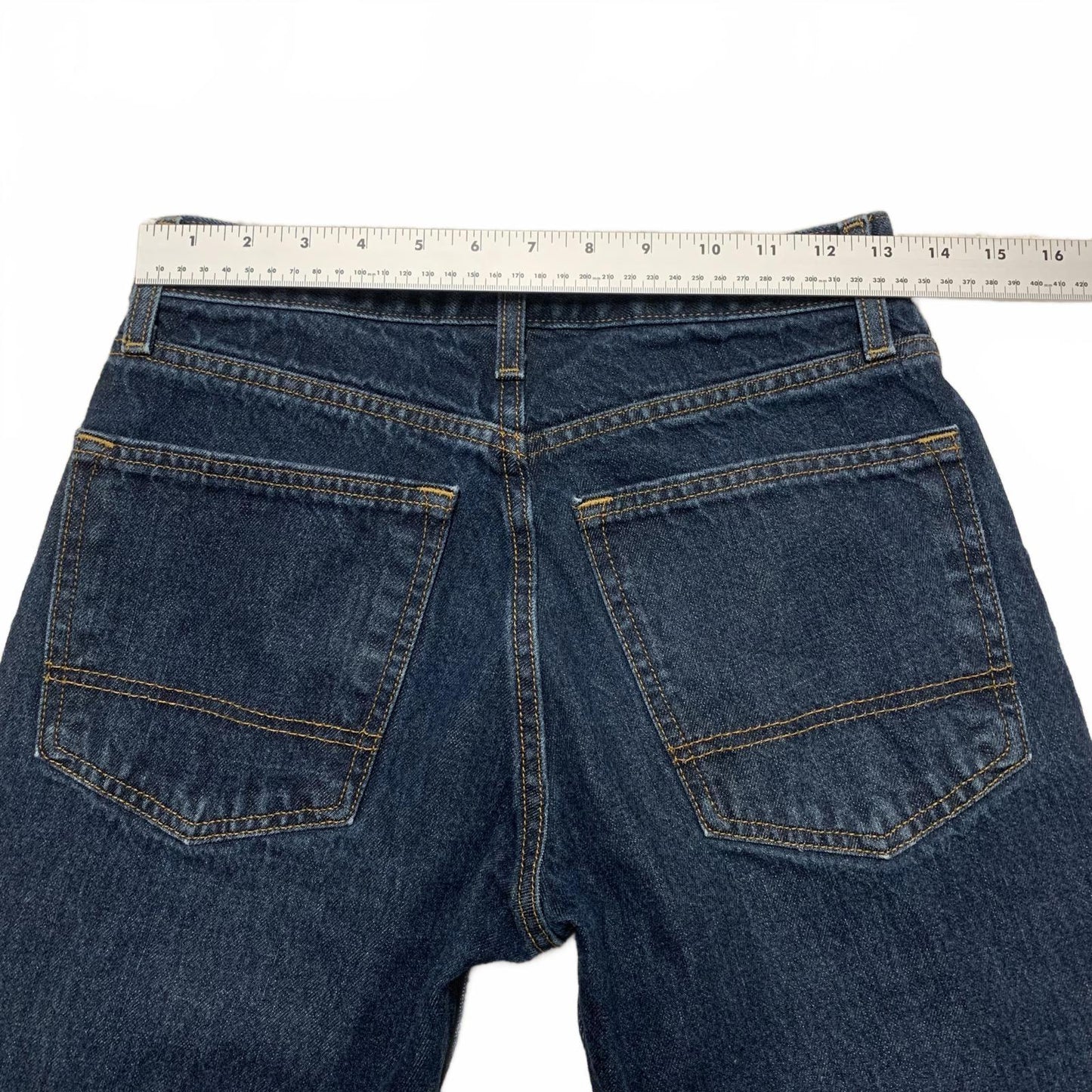 Arizona Womens Size 29 Blue Dark Wash Wide Leg Jeans 26.5 x 29L