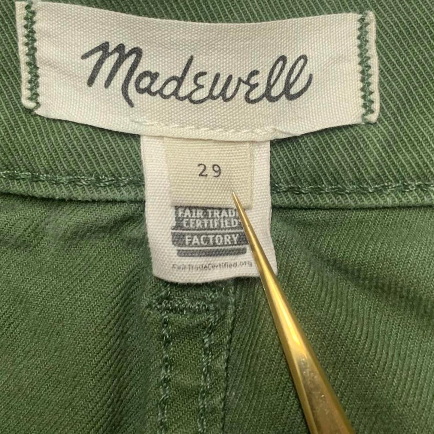 Madewell Women's Sz 29 Olive Green Shorts W30