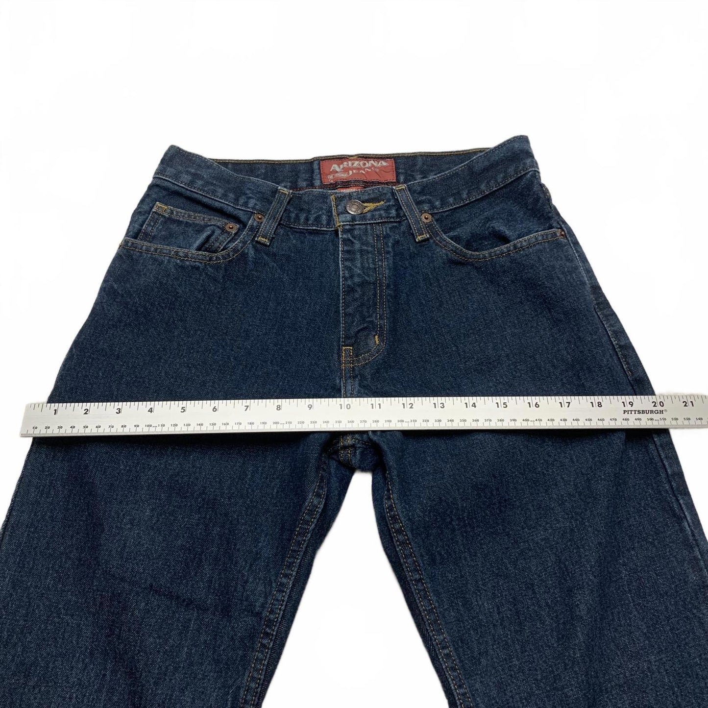Arizona Womens Size 29 Blue Dark Wash Wide Leg Jeans 26.5 x 29L