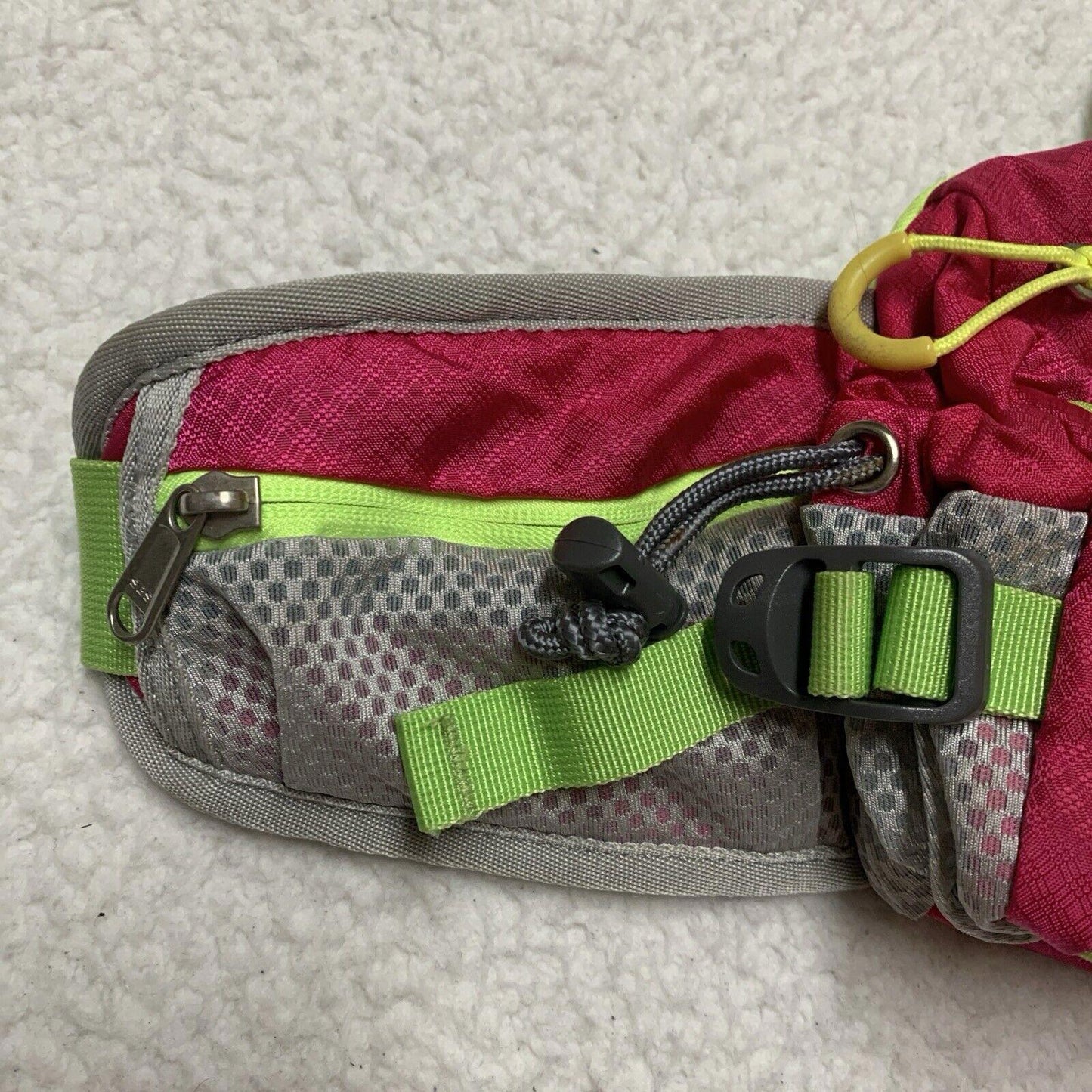 SEEU Gray Pink Green Fanny Pack Sling Crossbody Waist Bag Trail Hike