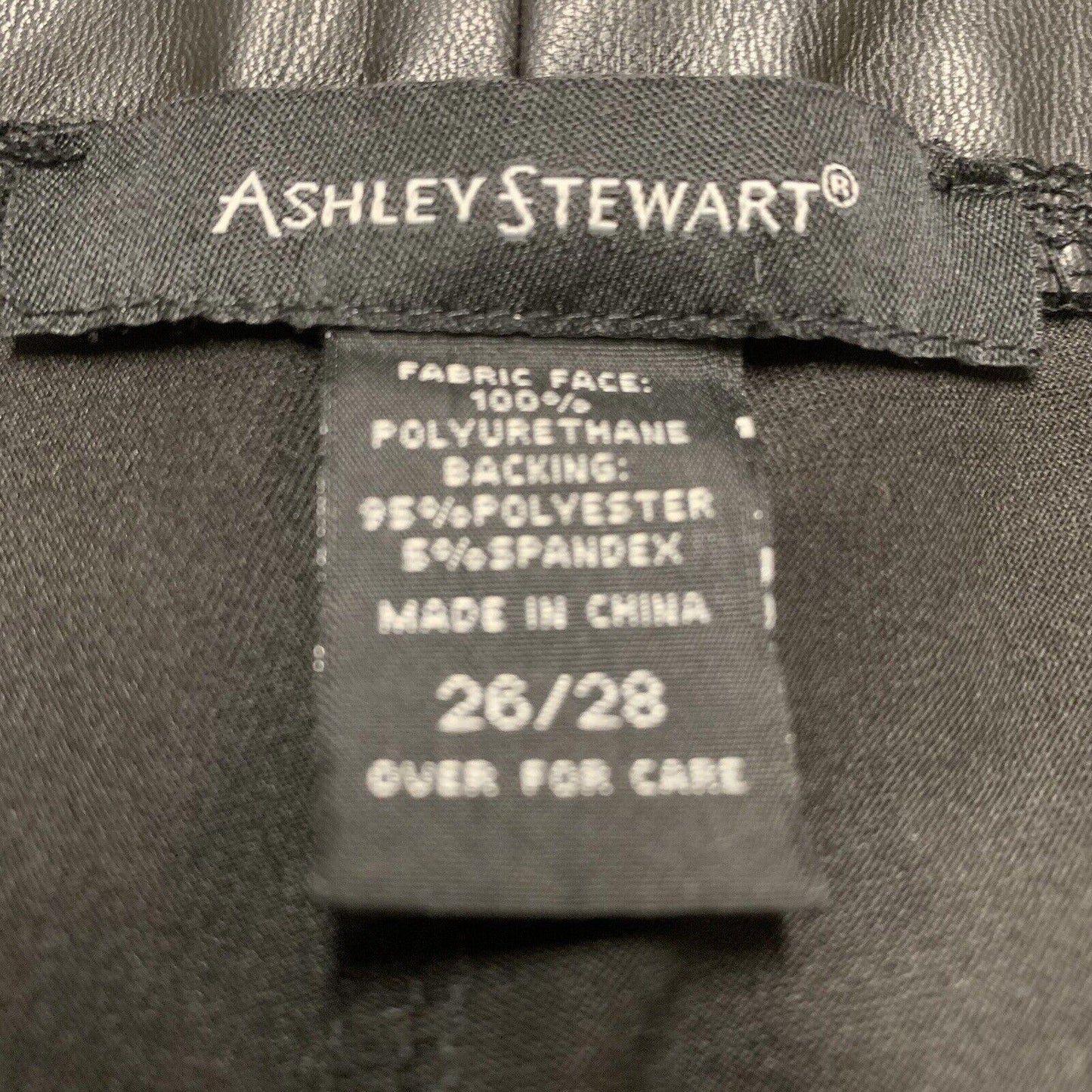 Ashley Stewart Women’s Pants Size 26/28 Black Faux Leather