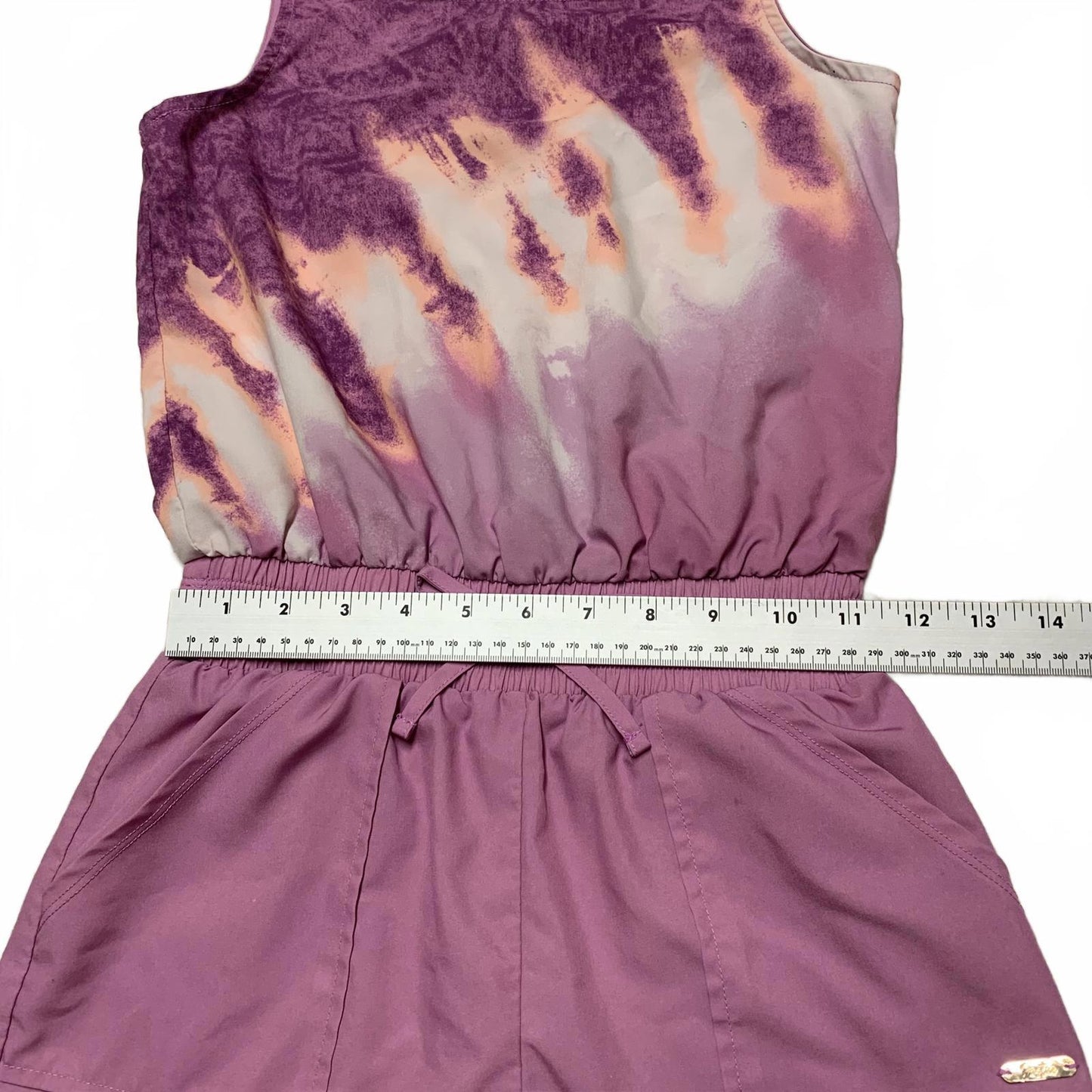 CXJ Justice Girls Sz Medium (10) Purple Tie-Dye Short Jumper