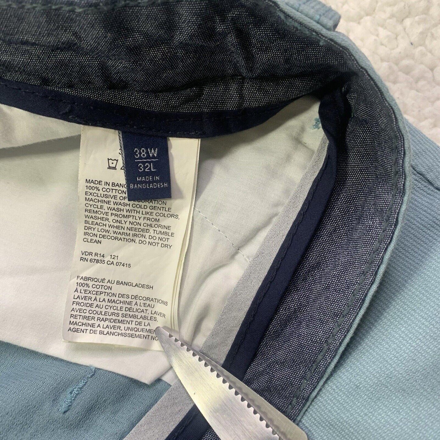 Nautica Pants Men’s Size 38W 32L Thin Corduroy Light Blue