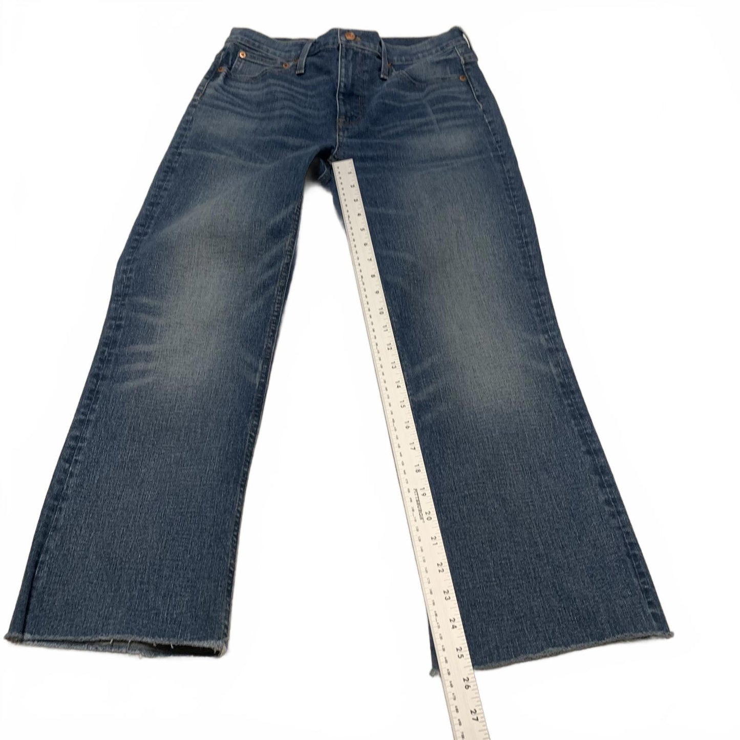 J.Crew Women's Size 29 Blue Denim Flare Boot Crop Jeans 30 X 25.5