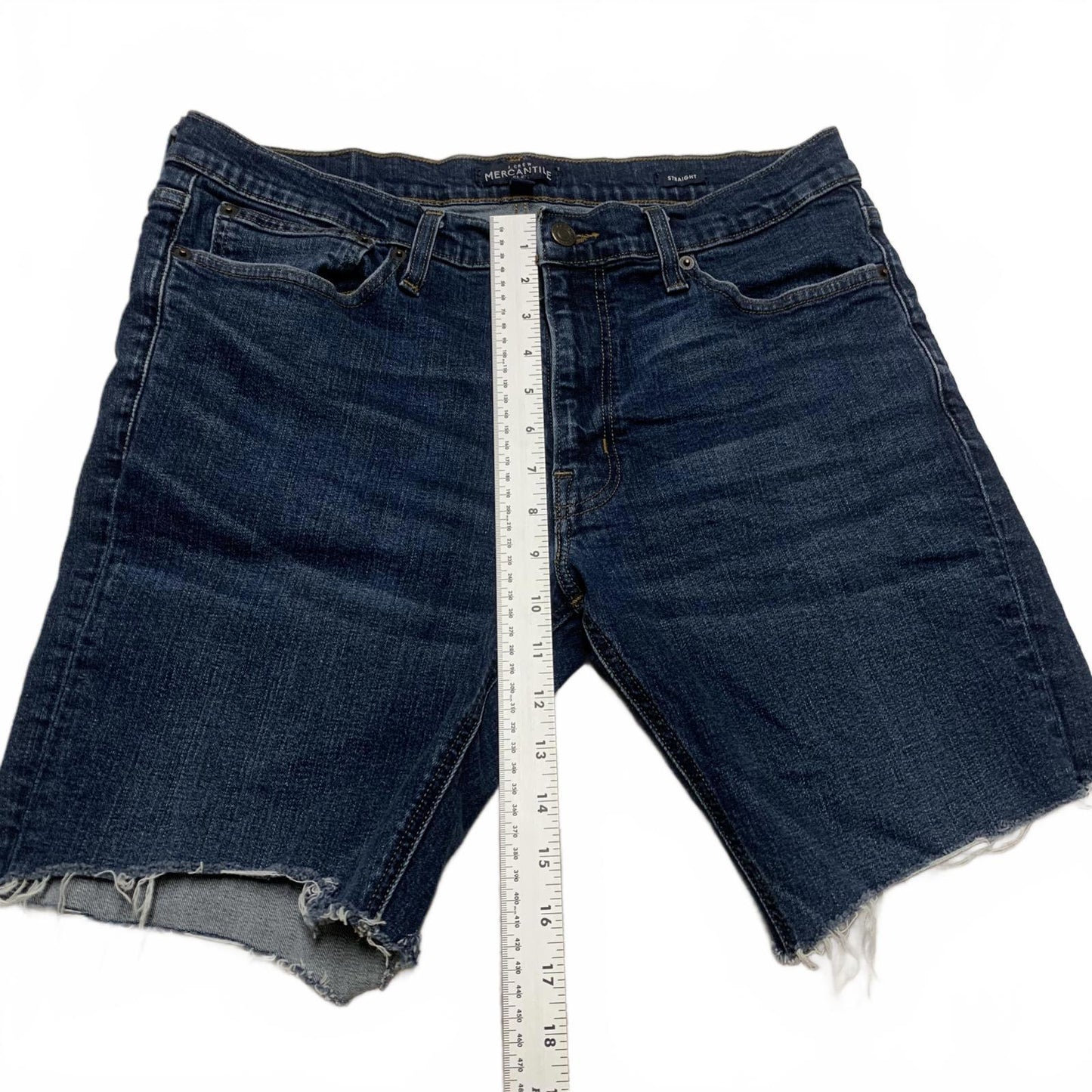 J Crew Mercantile Men's Size 34 x 32 L Dark Blue Denim Cutoff Shorts