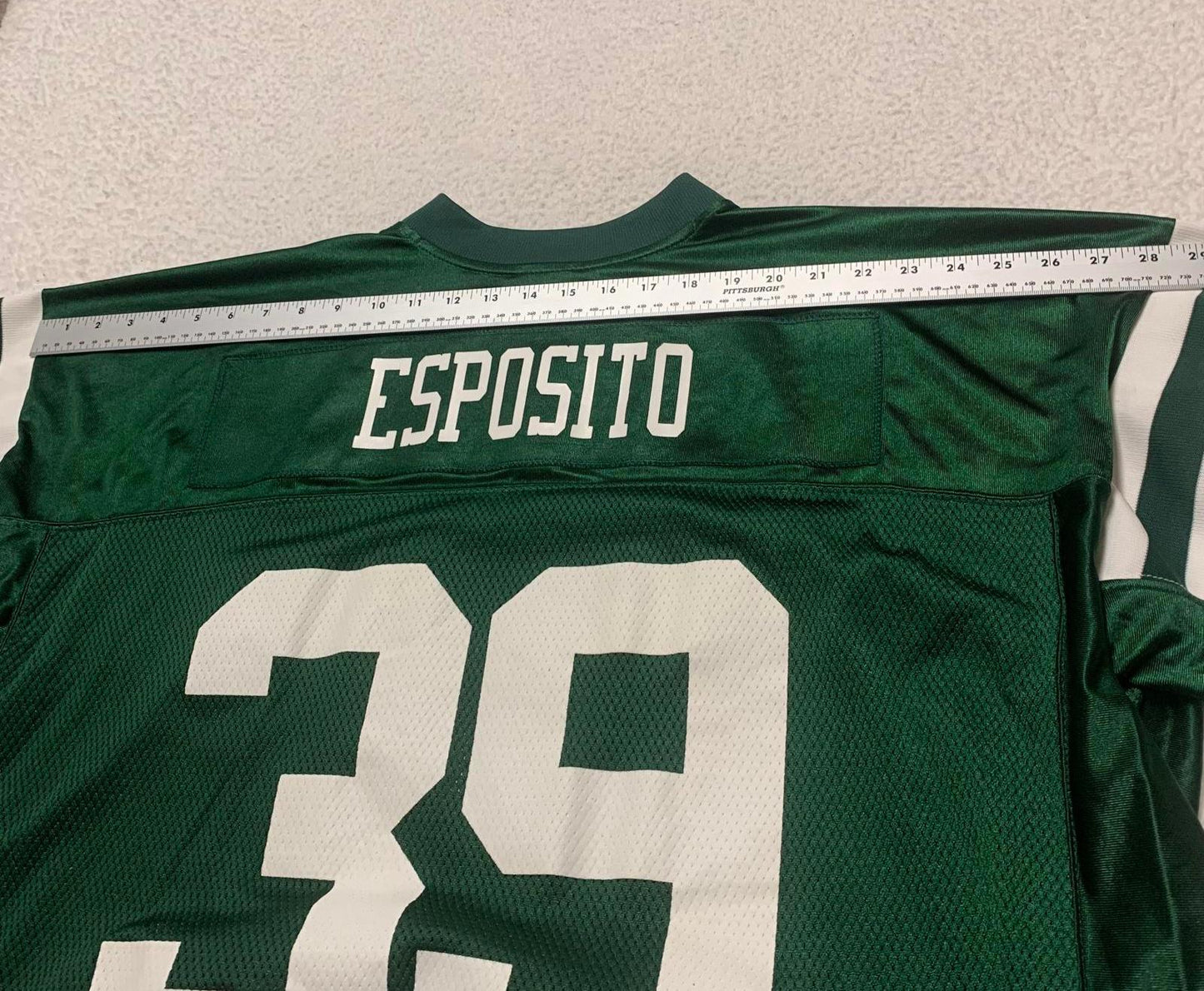 VTG Reebok New York Jets Esposito Football Jersey #39 Sz 3XL Green NFL Onfield