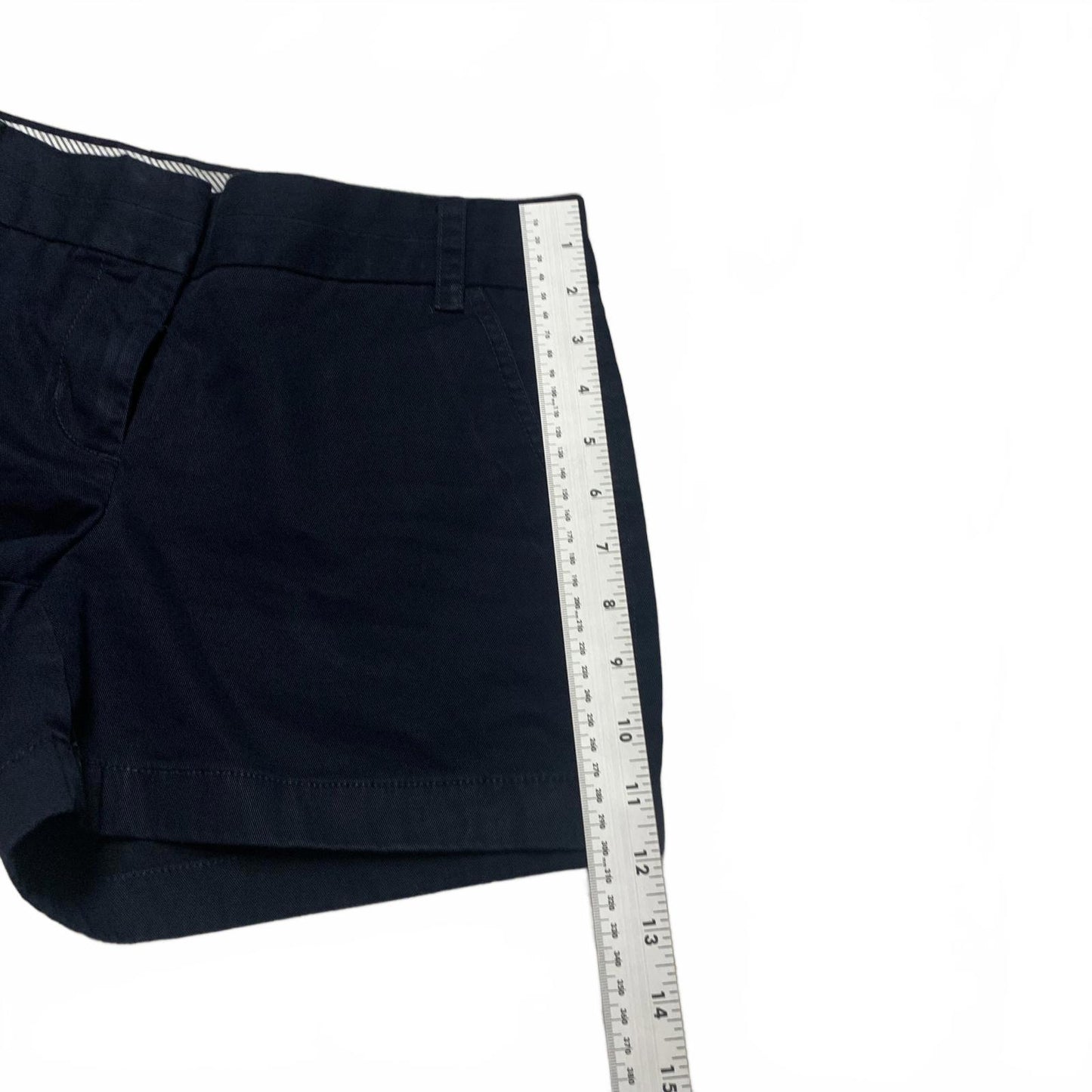 J.Crew Womens Chino Shorts Sz 2 Navy Blue W30.5 Cotton
