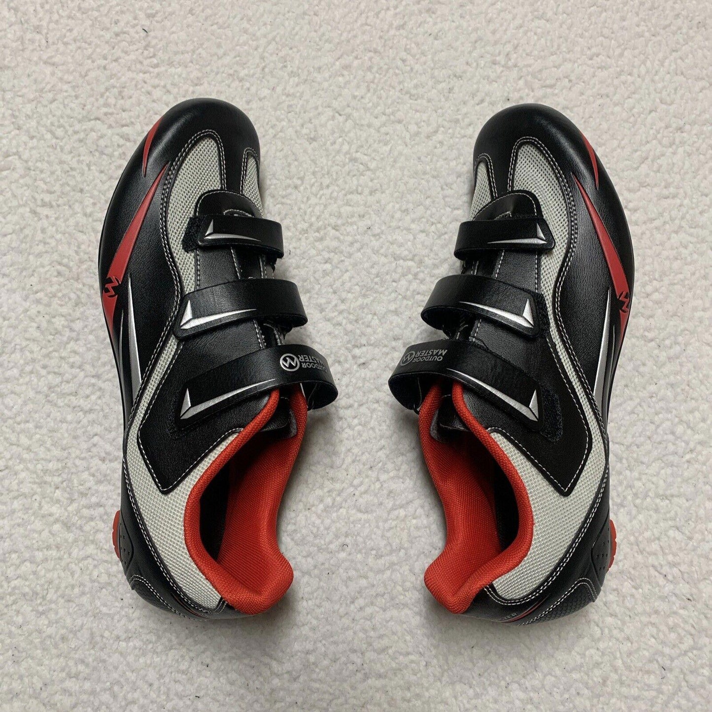 Outdoor Master Unisex Women’s Size 13 Men’s 11 Black Red Gray Cycling Shoes