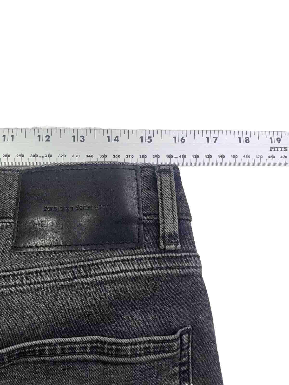 Zara Jeans Men 32 Black Denim Medium Wash Pants