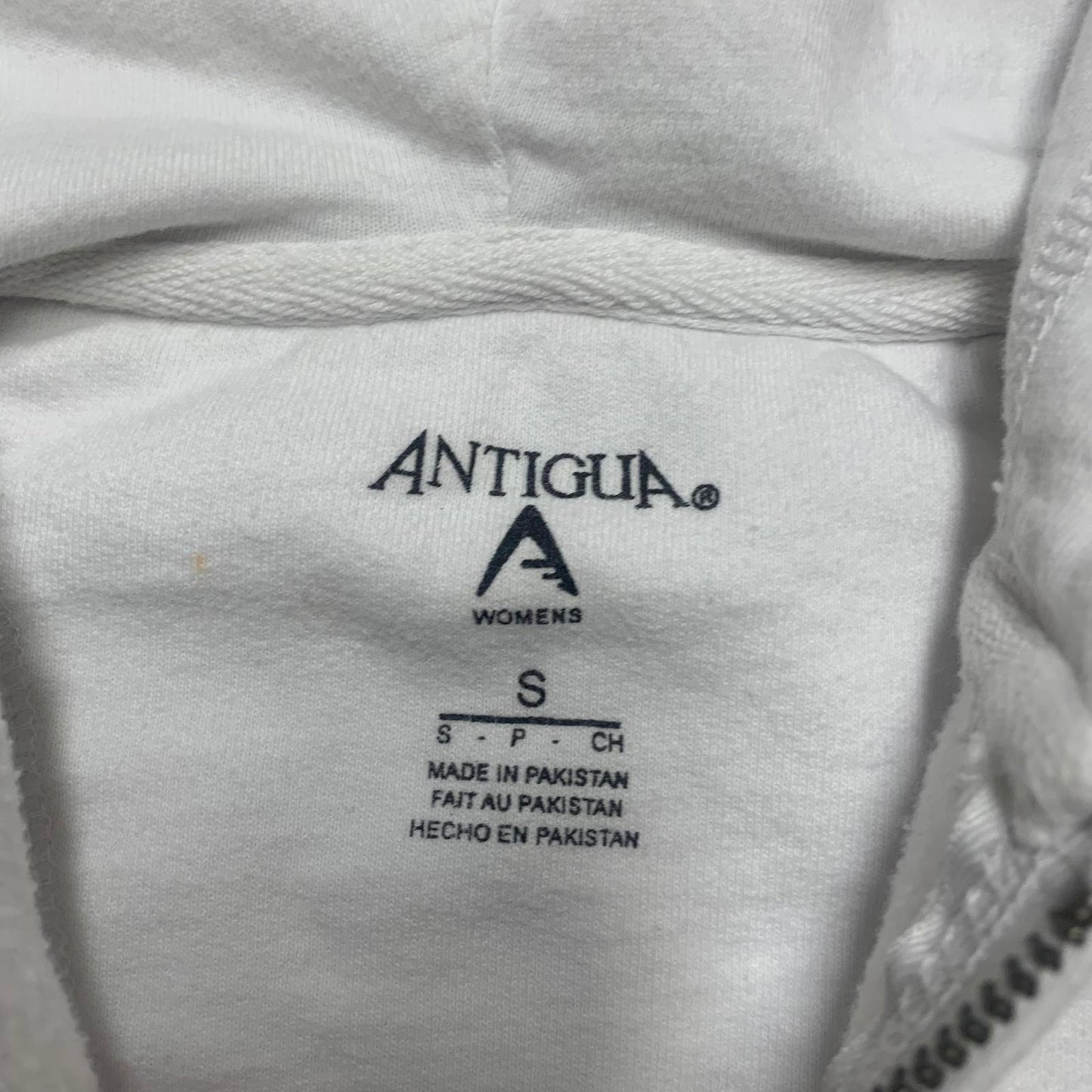 Antigua Women's Small White Buffalo Bills Zip UP Hoodie