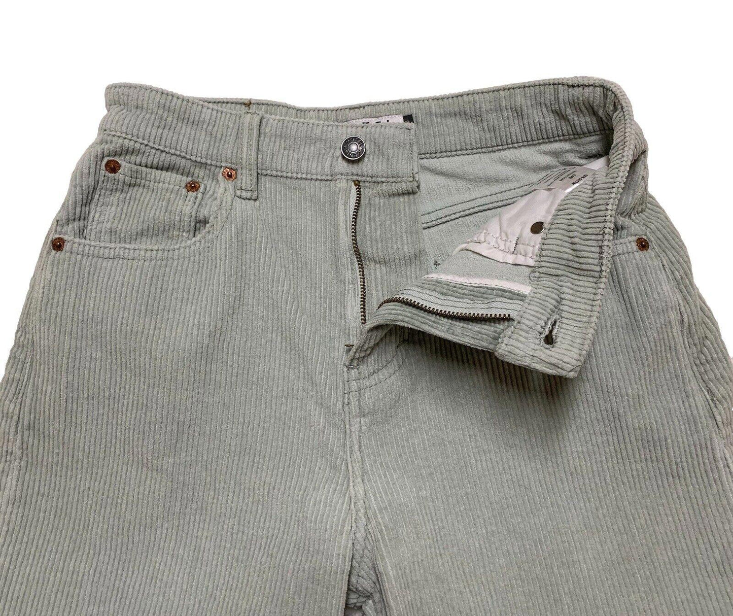 Motel Corduroy Pants Women’s XS Mint Green Wide Leg Light