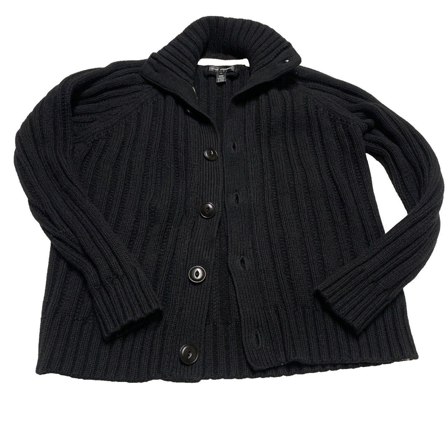 Club Monaco Men's Unisex Size Large Black Button Down Knit Cardigan