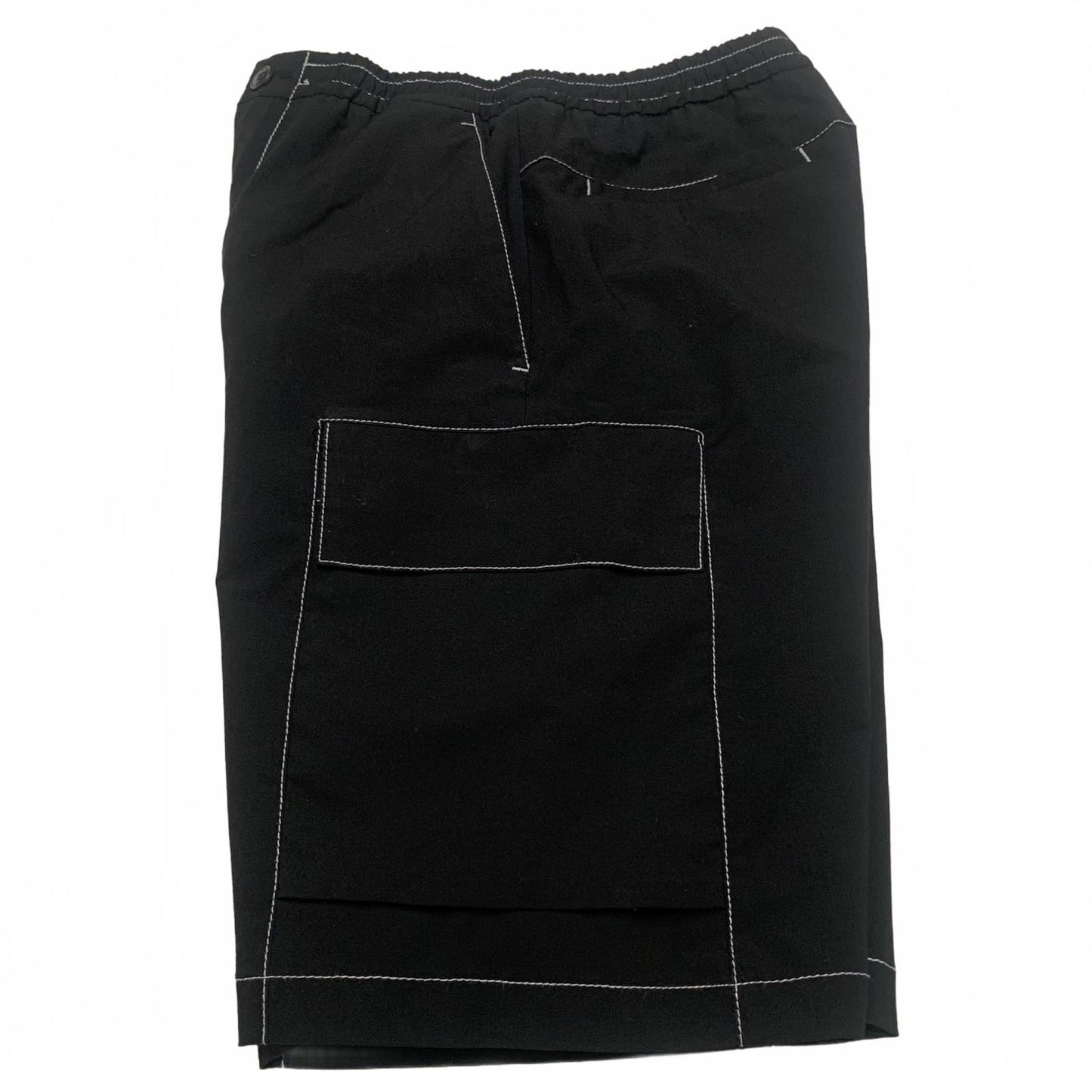 Zara Mens Sz Small Black Cargo Shorts Side Pockets W28