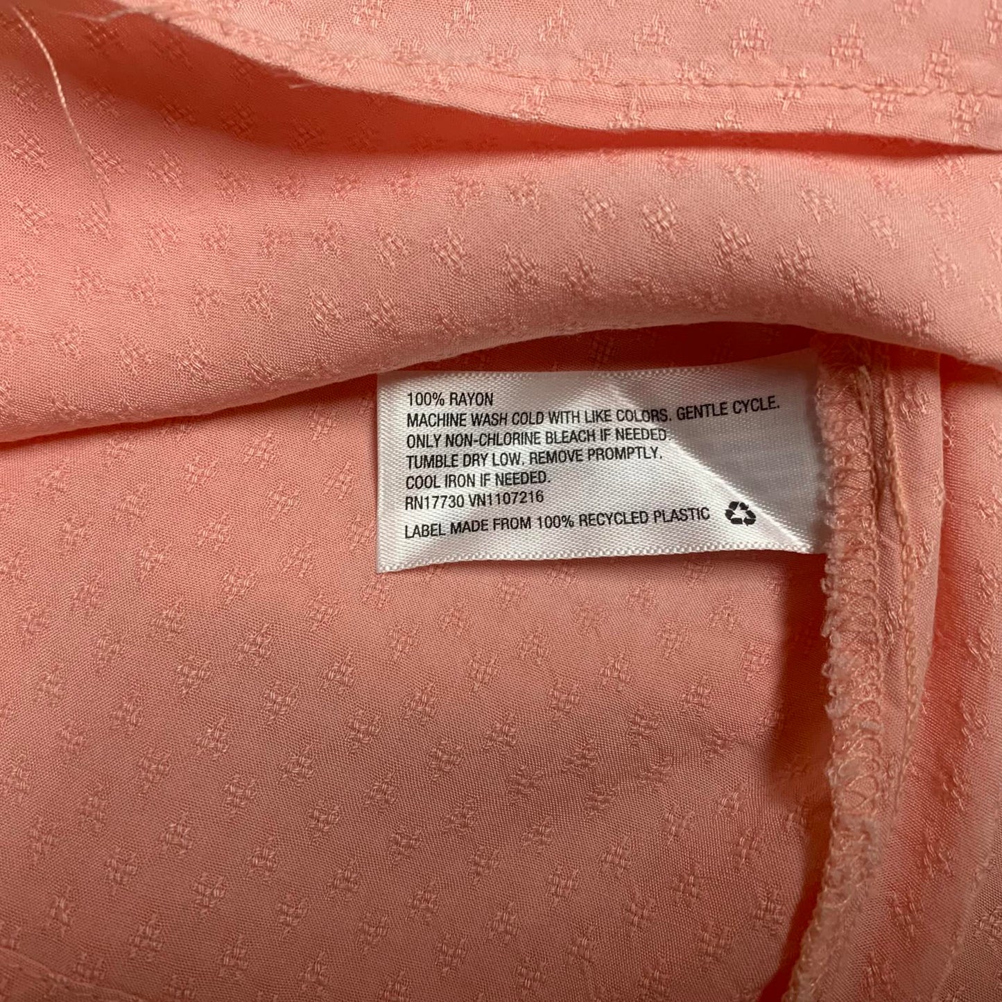 Isabel Maternity Women's Size XXL Peachy Pink Peasant Shirt