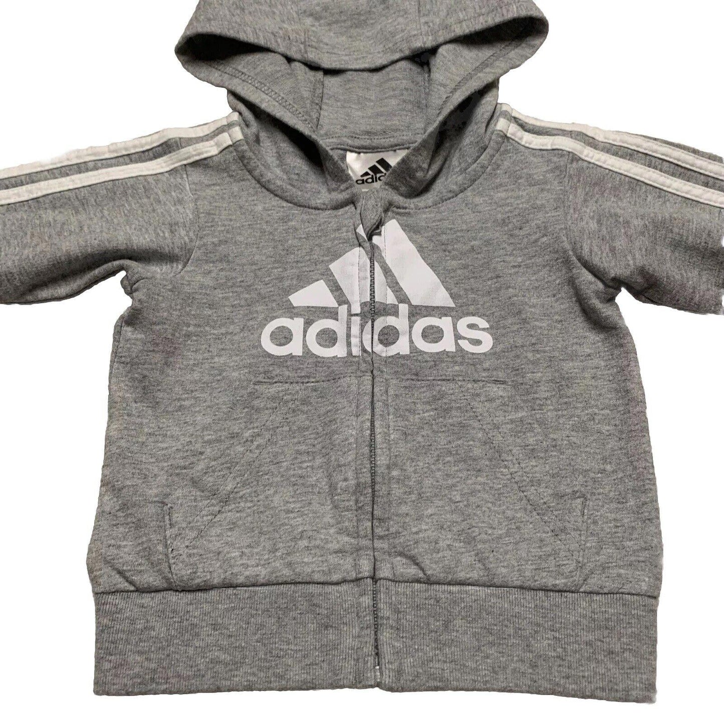 Adidas Infant Baby Size Size 3 Months Heather Gray Hoodie Sweater Full Zip