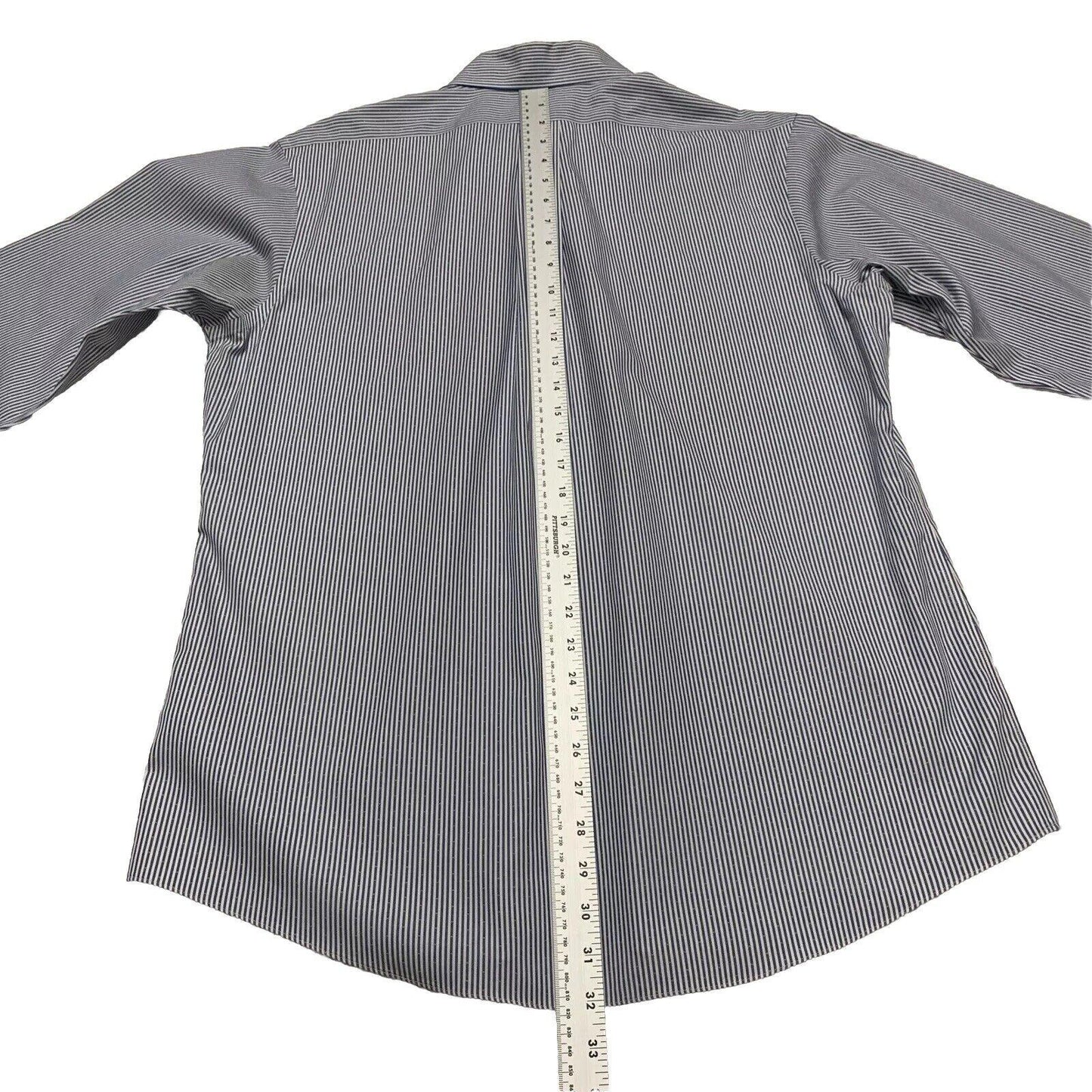 Brooks Brothers Regent Shirt Mens 16 1/2 - 34 Blue Striped Long Sleeve Non-Iron
