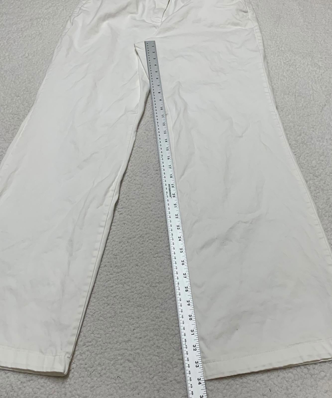 Lands' End Women's Size 16T White Wide Leg Pants