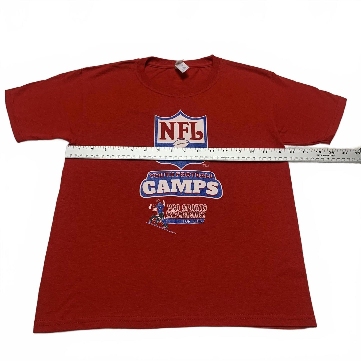 Jerseys DRI-POWER Youth Size Medium Red NFL Alumni Youth Football Camps T-Shirt