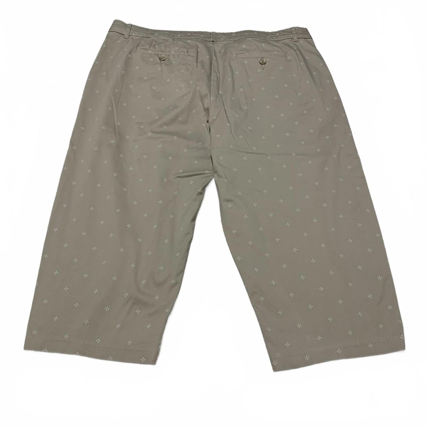Khakis & Co. Women's Sz 18 Khaki Printed Cropped Pants W40x20L