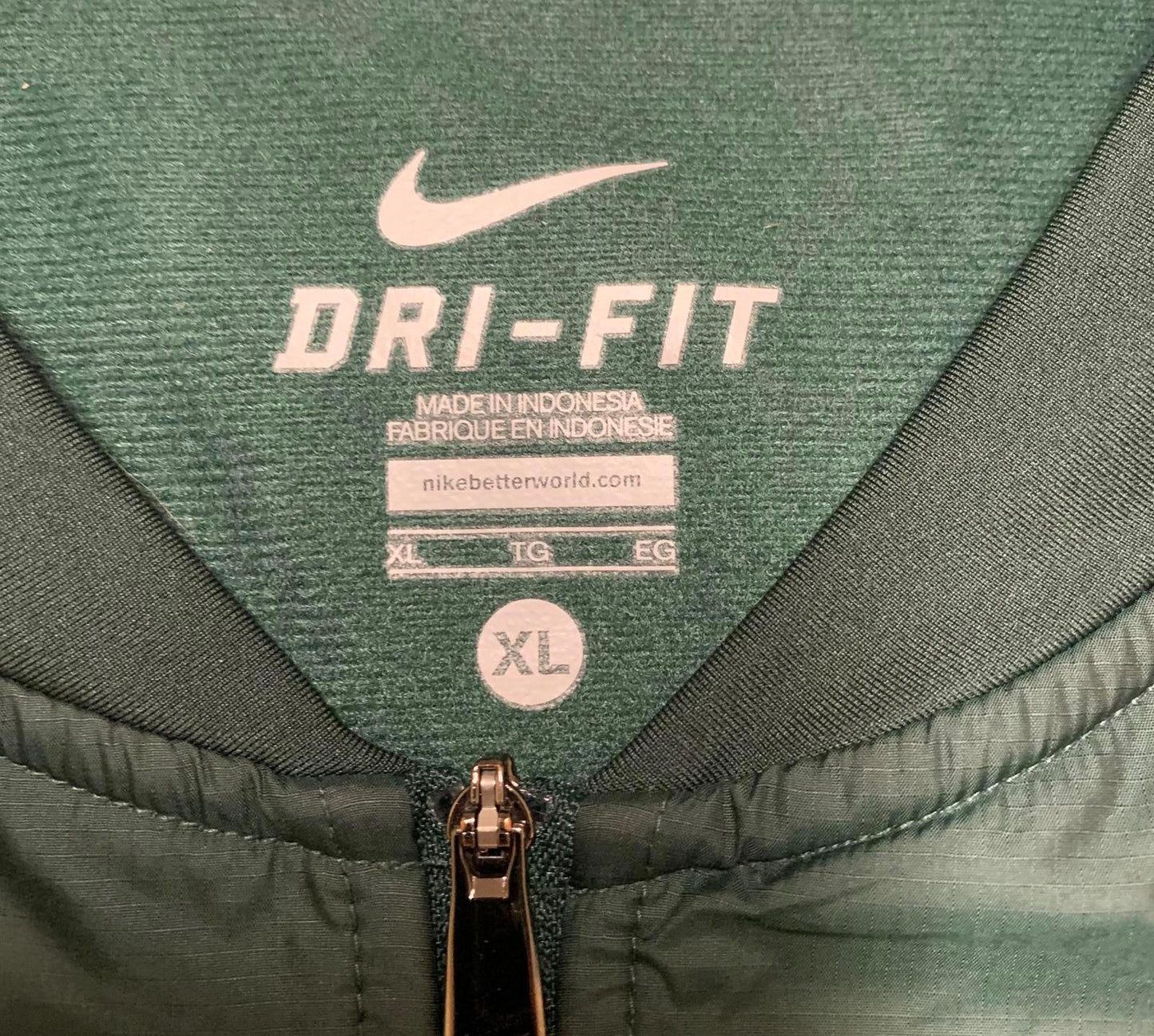 Nike Dri-FIT Mens Sz XLarge Green Michigan State Spartans Football Jacket