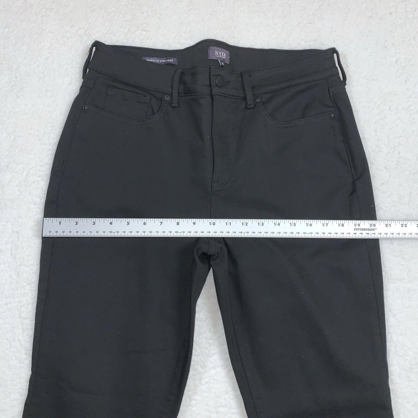 NYDJ Not Your Daughters Jeans Women's 12 Black Straight