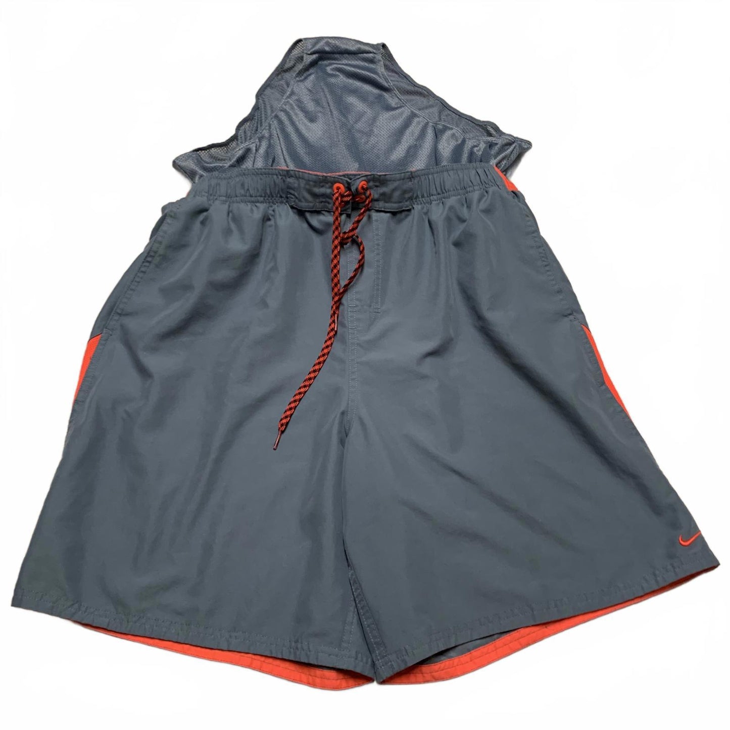 Nike Men's Sz XL Gray & Orange Swim Shorts