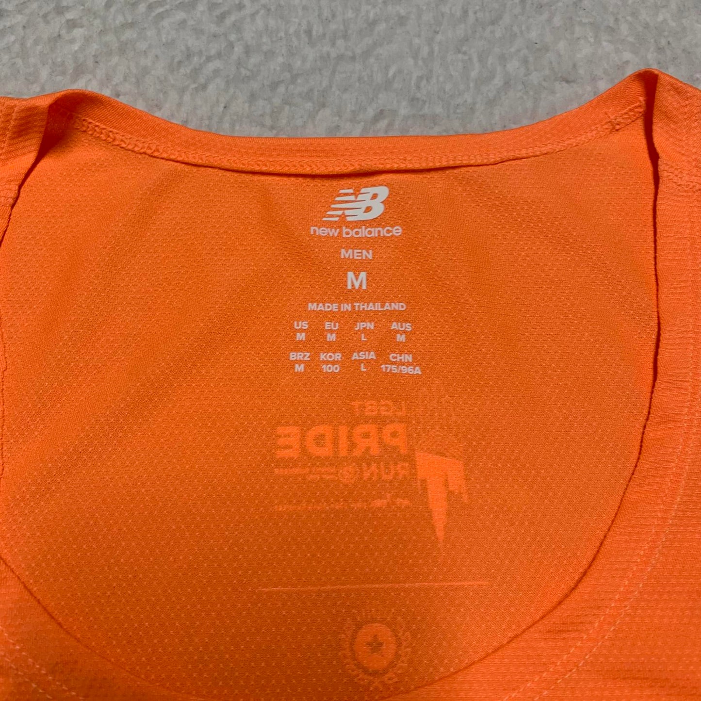 New Balance Men's Medium Orange LGBT Pride Run Tank Top NY 2024