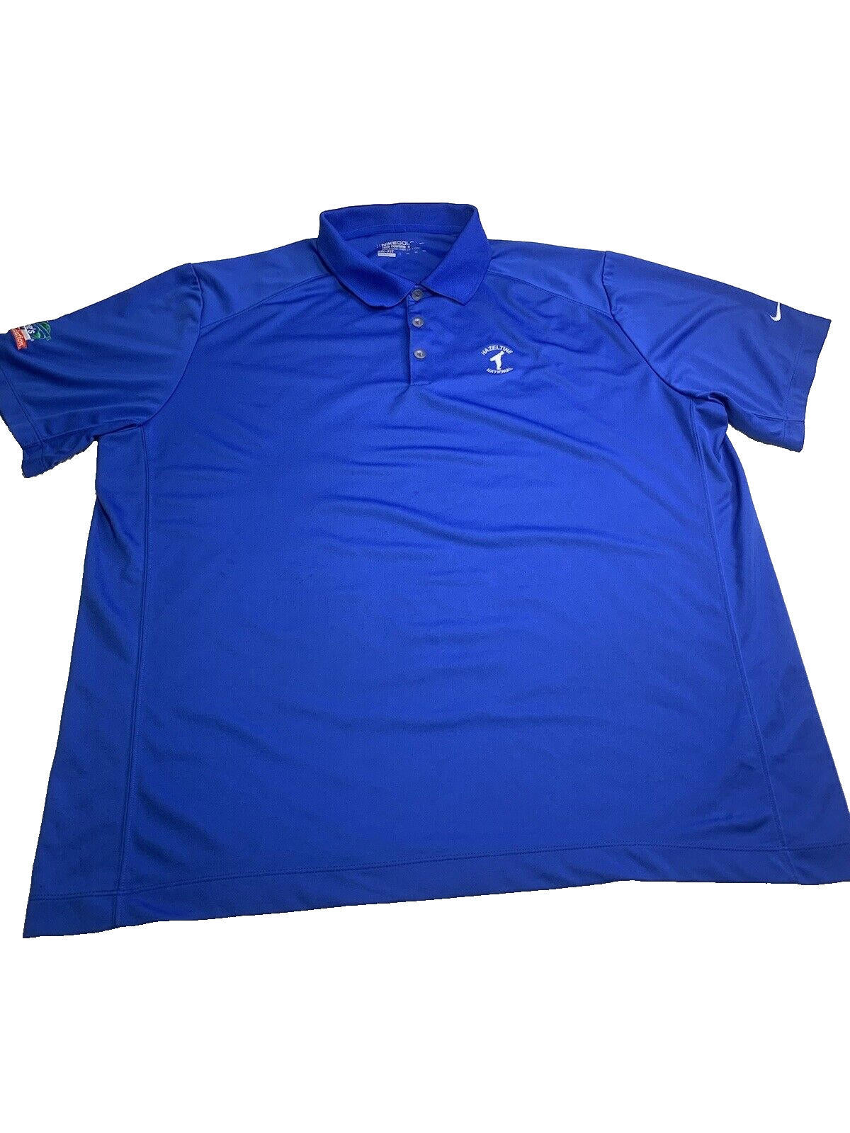 Nike Golf Shirt Men's XXL M Blue Short Sleeve Polo Dri-Fit
