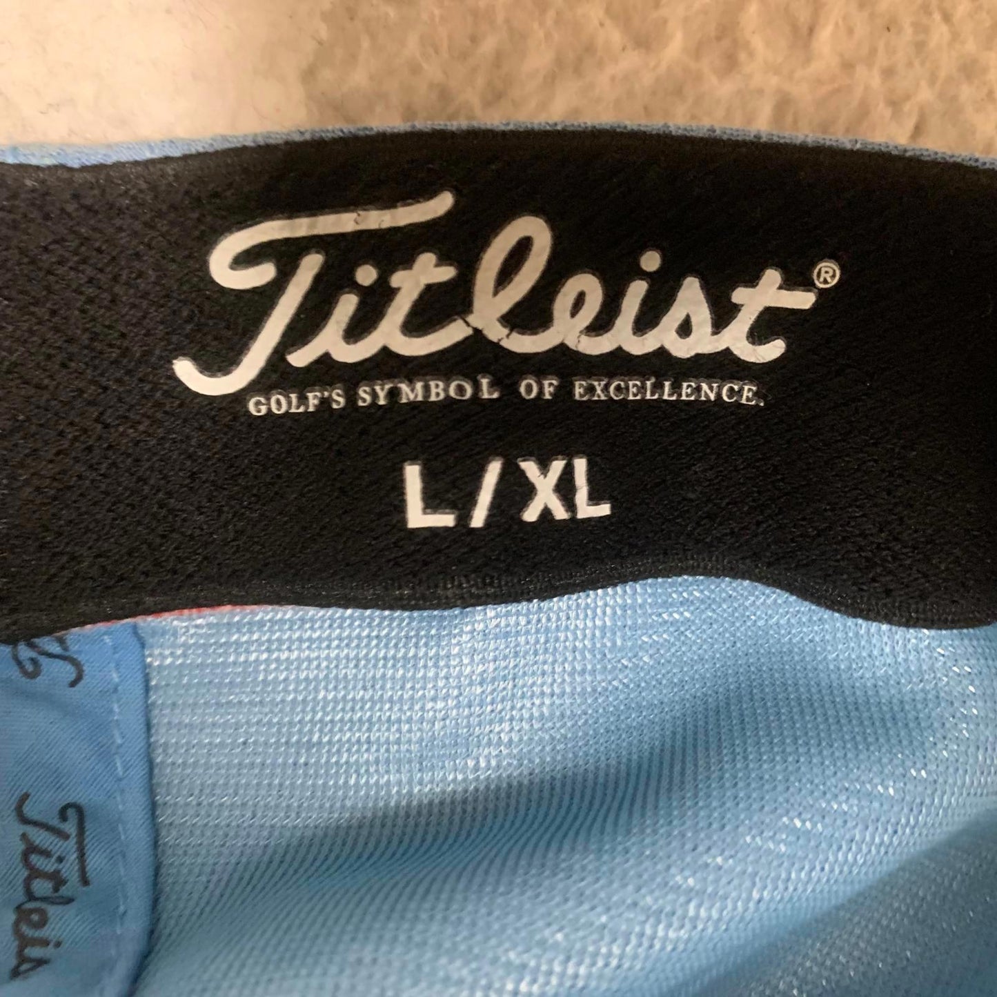 Titleist Performance Mens Light Blue Size L/XL Golf Hat A-Flex