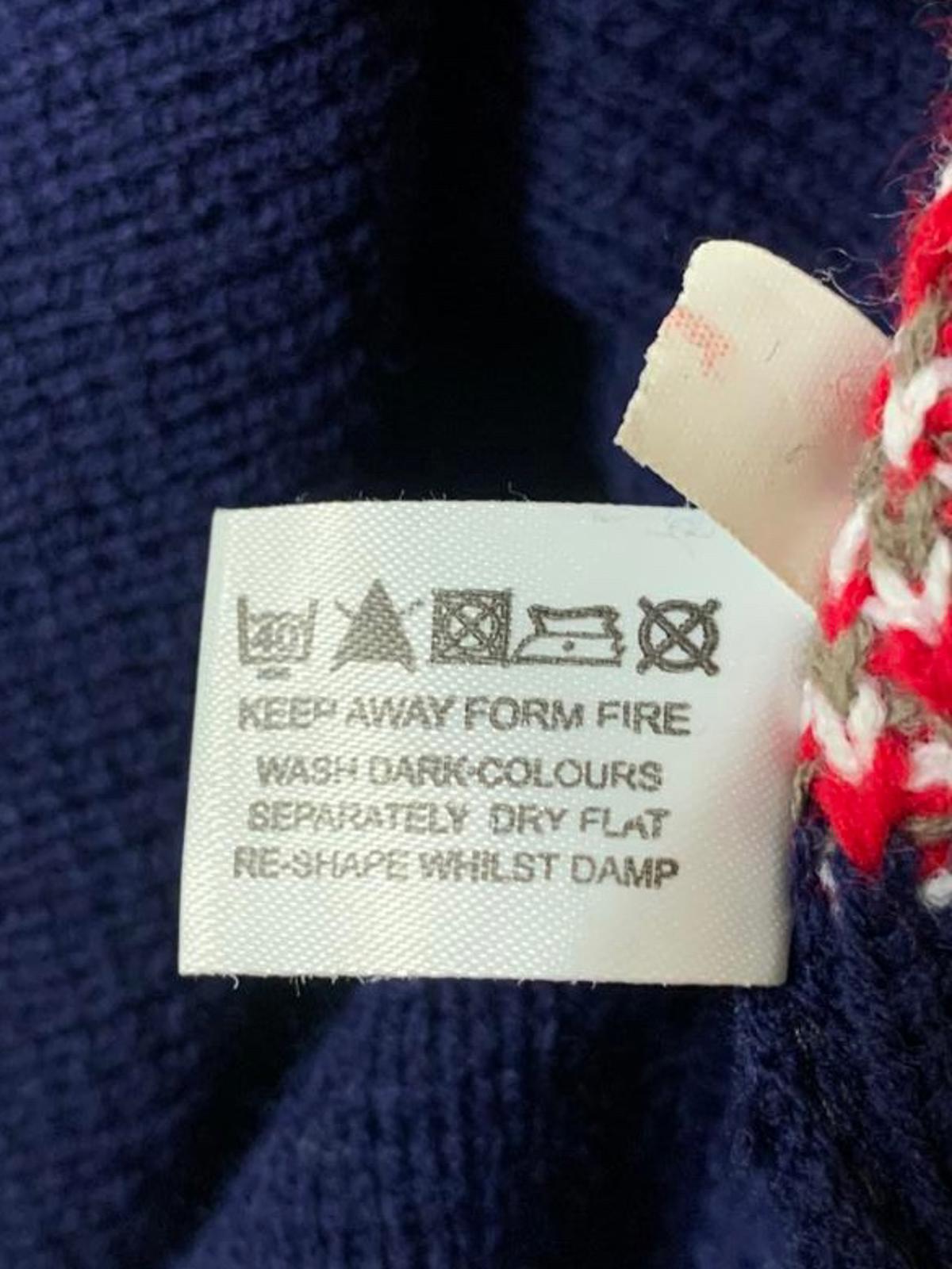 USCO Men's Size XXL Navy Blue Christmas Sweater Festive Santa Graphic