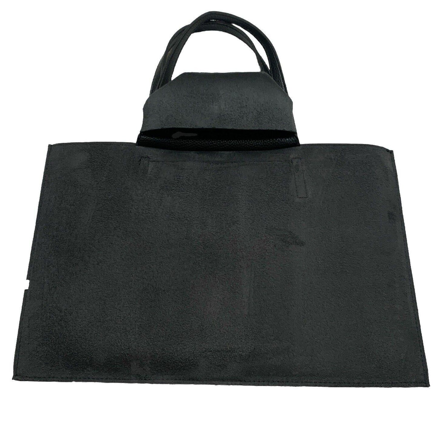 Vince Camuto Women’s Black Gray Stripe Pebbled Soft Vegan Leather Tote Bag