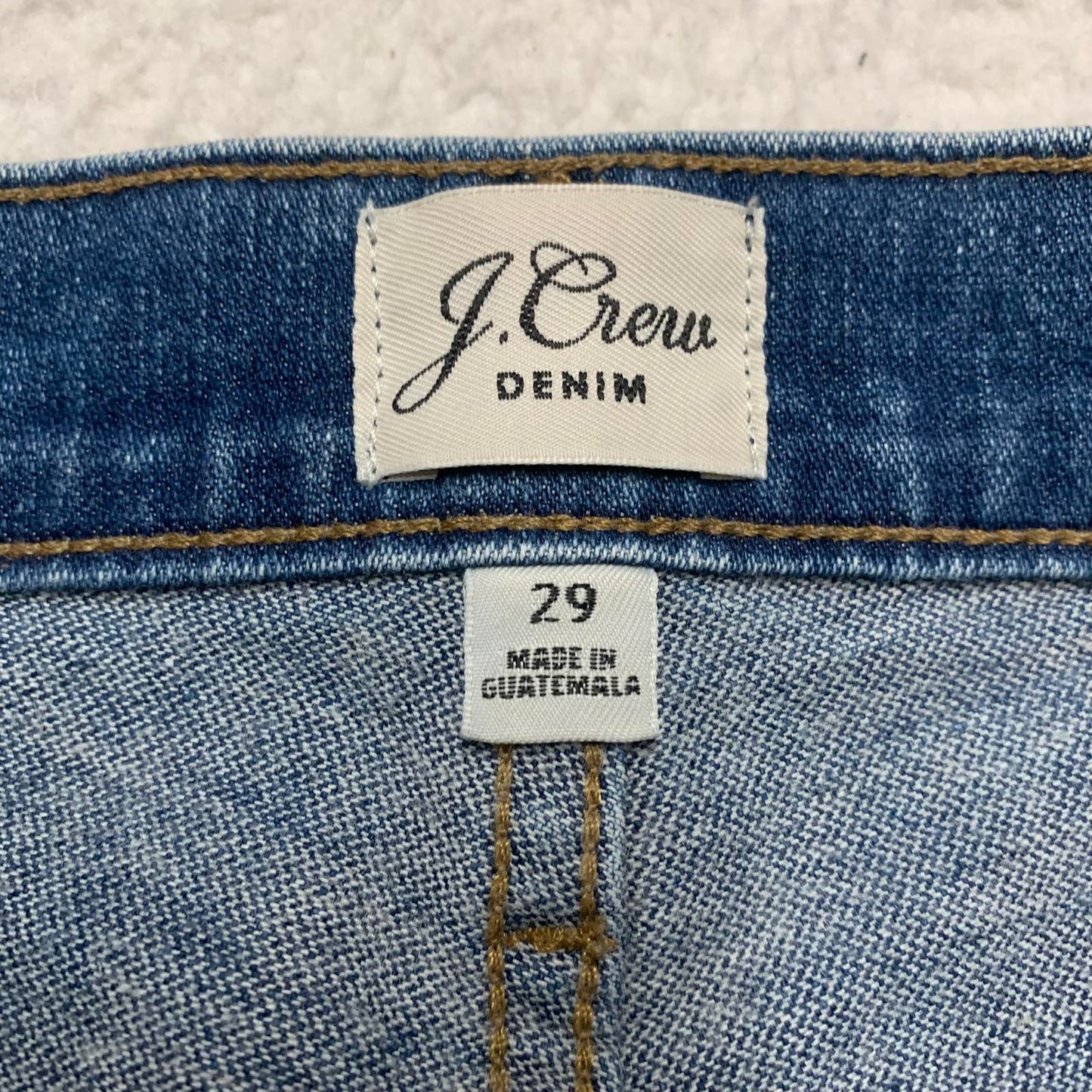 J.Crew Women's Size 29 Blue Denim Flare Boot Crop Jeans 30 X 25.5