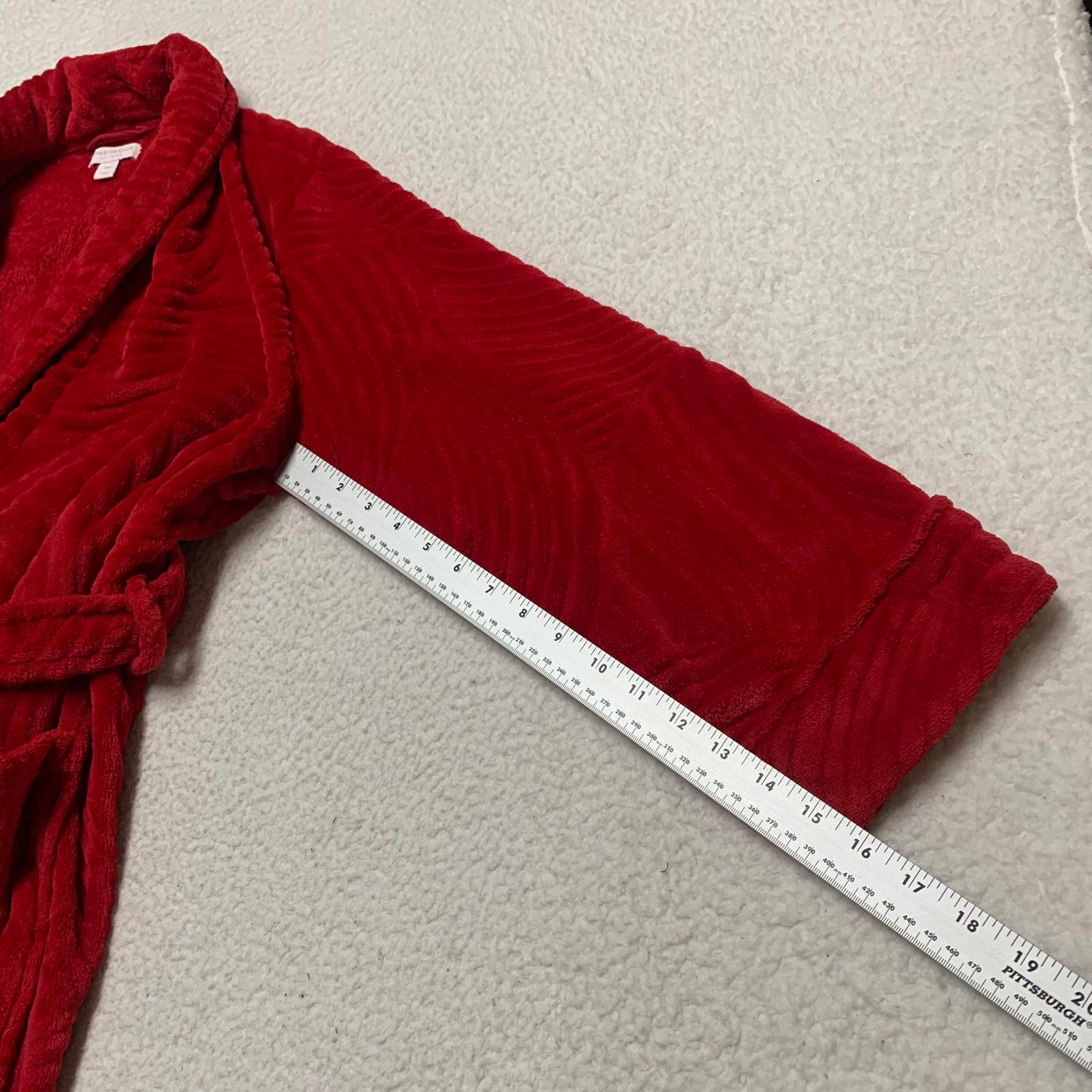 Charter Club Intimates Womens Size M/L Red Fleece Robe