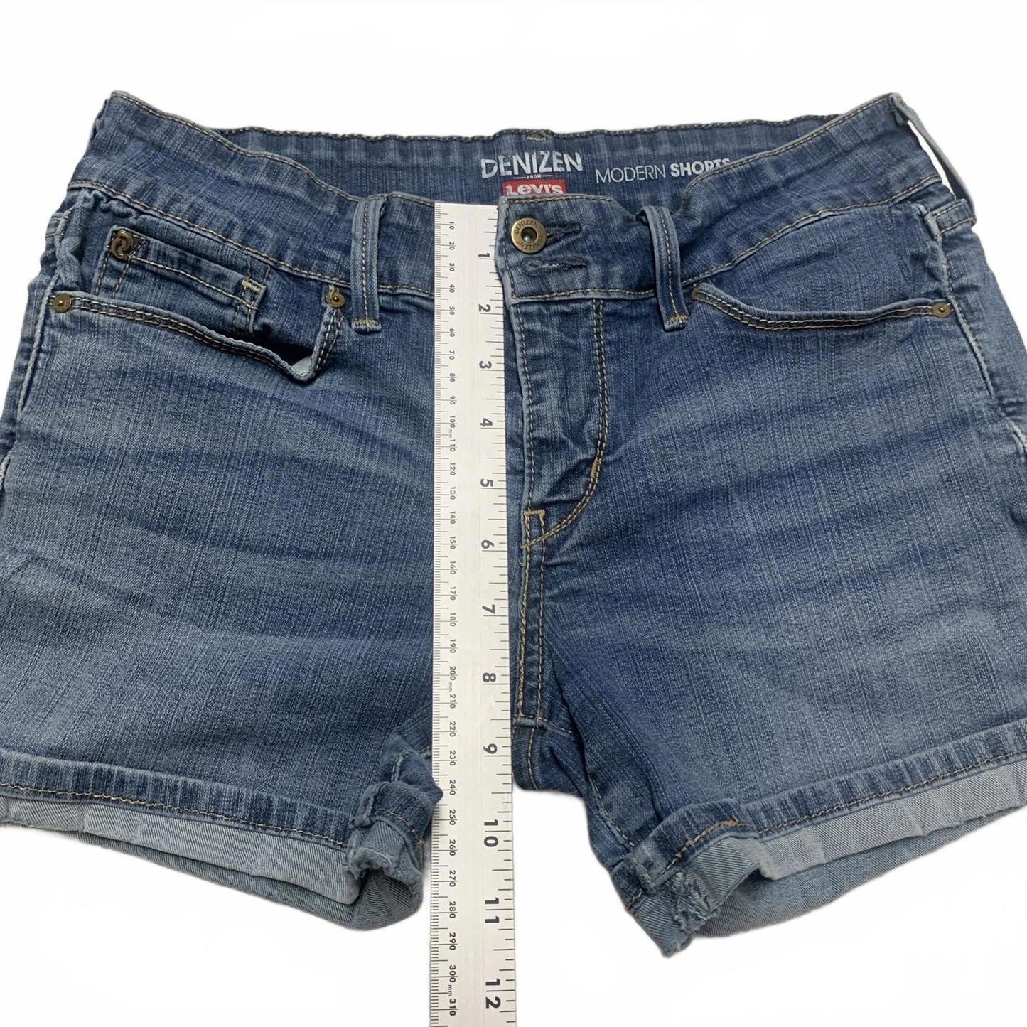 Denizen from Levi's Women's Sz 4 Blue Denim Modern Shorts Stretch W28