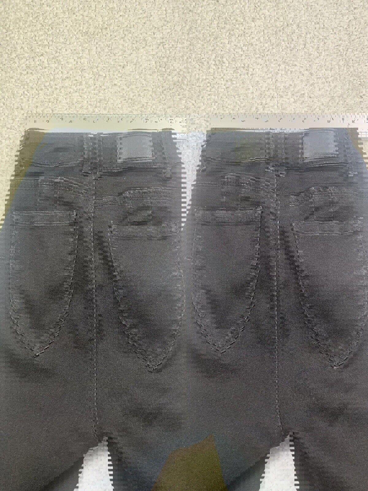 Monkey Ride Jeans Juniors Sz 3/29 Black Skinny Distressed
