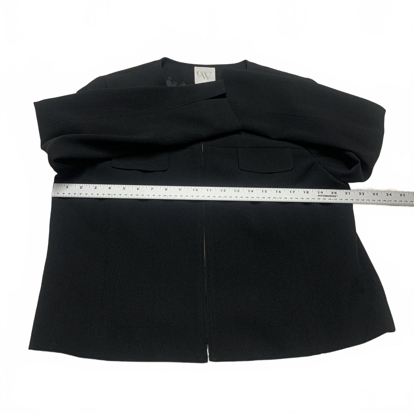 90s Clifford & Wills Women’s Size 16 Black Zip Jacket Blazer VTG