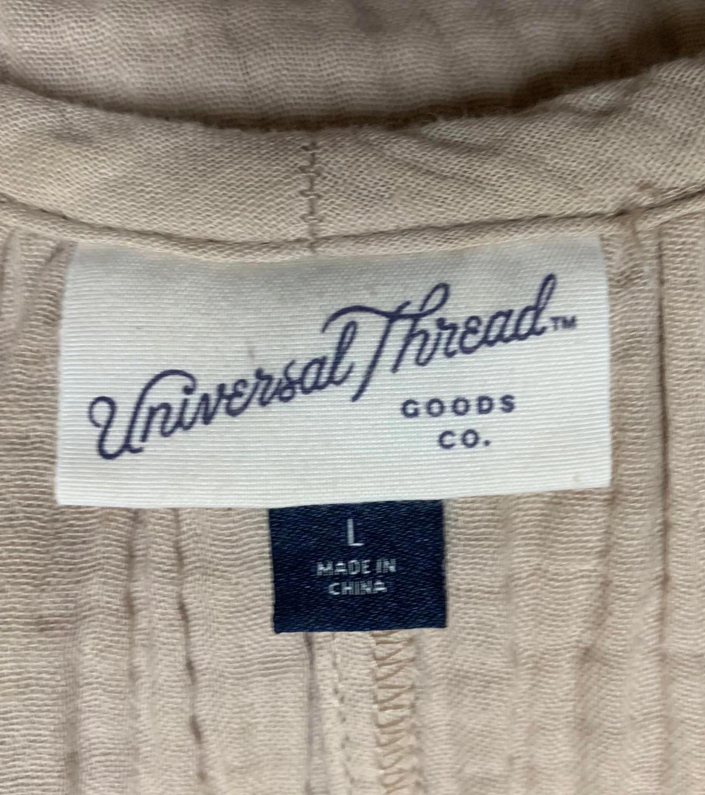 Universal Threads Goods Co. Womens Sz Large Beige Casual Maxi Dress Cotton