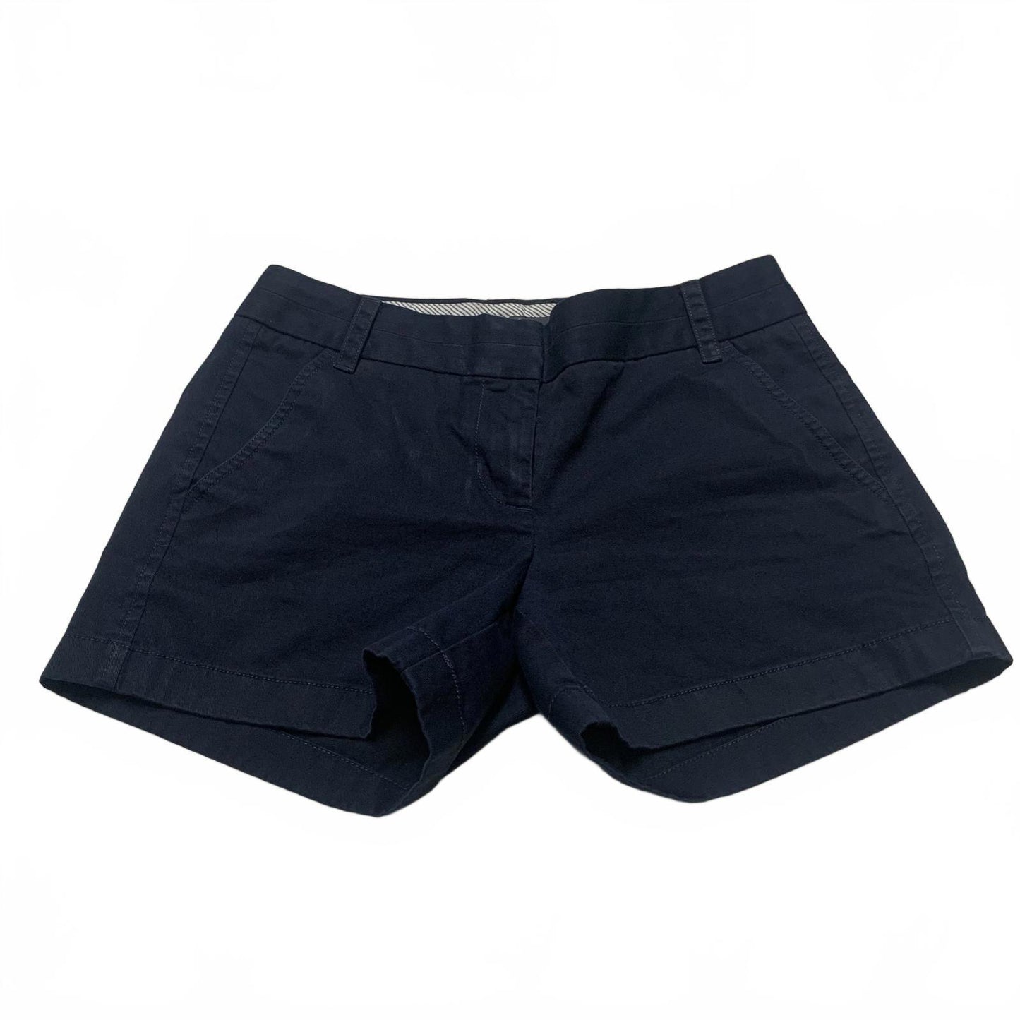 J.Crew Womens Chino Shorts Sz 2 Navy Blue W30.5 Cotton