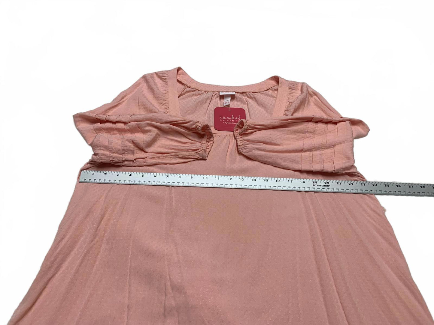 Isabel Maternity Women's Size XXL Peachy Pink Peasant Shirt