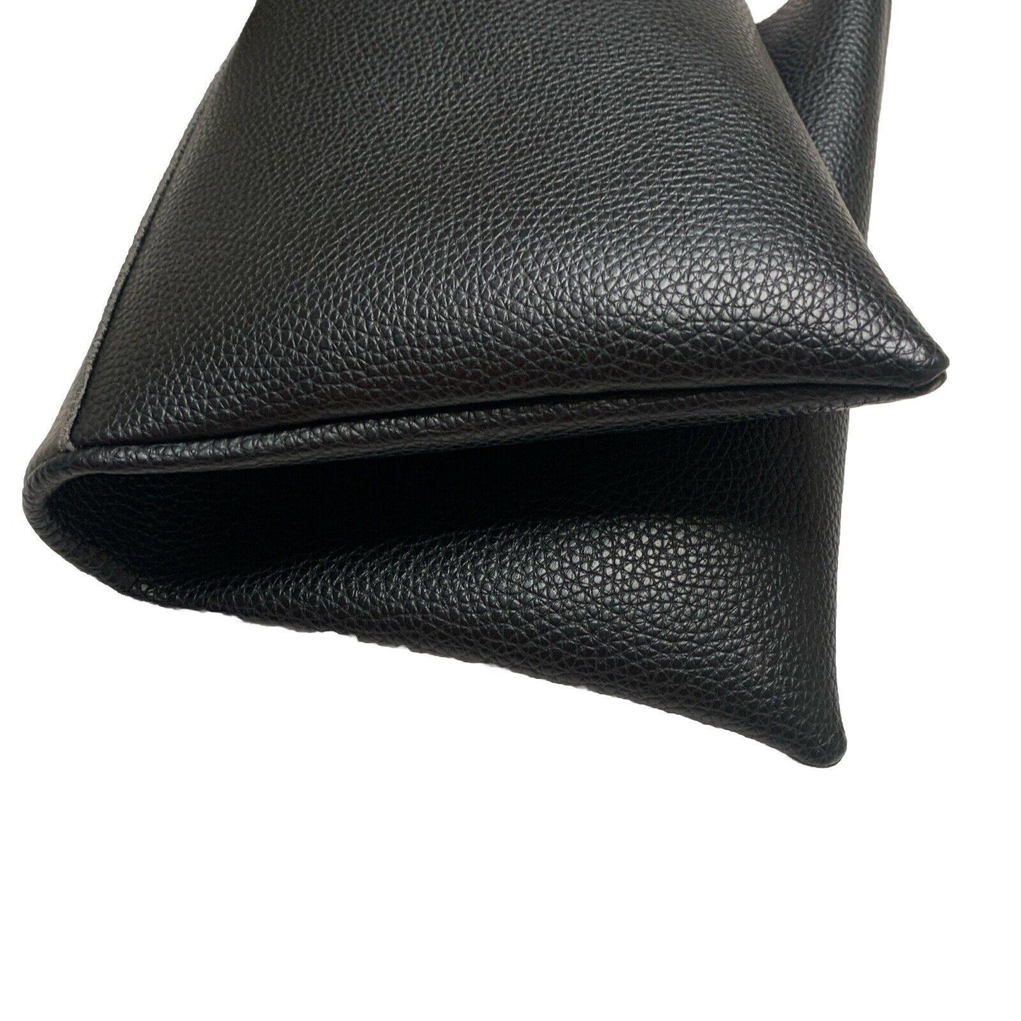 Vince Camuto Women’s Black Gray Stripe Pebbled Soft Vegan Leather Tote Bag