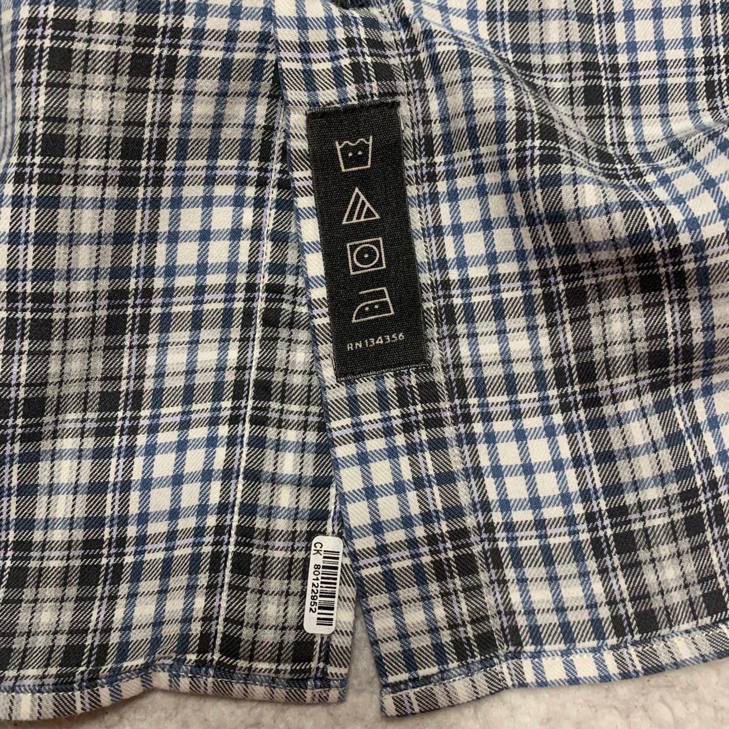 Maker Company Mens Size Large Black Gray Classic Plaid Shirt